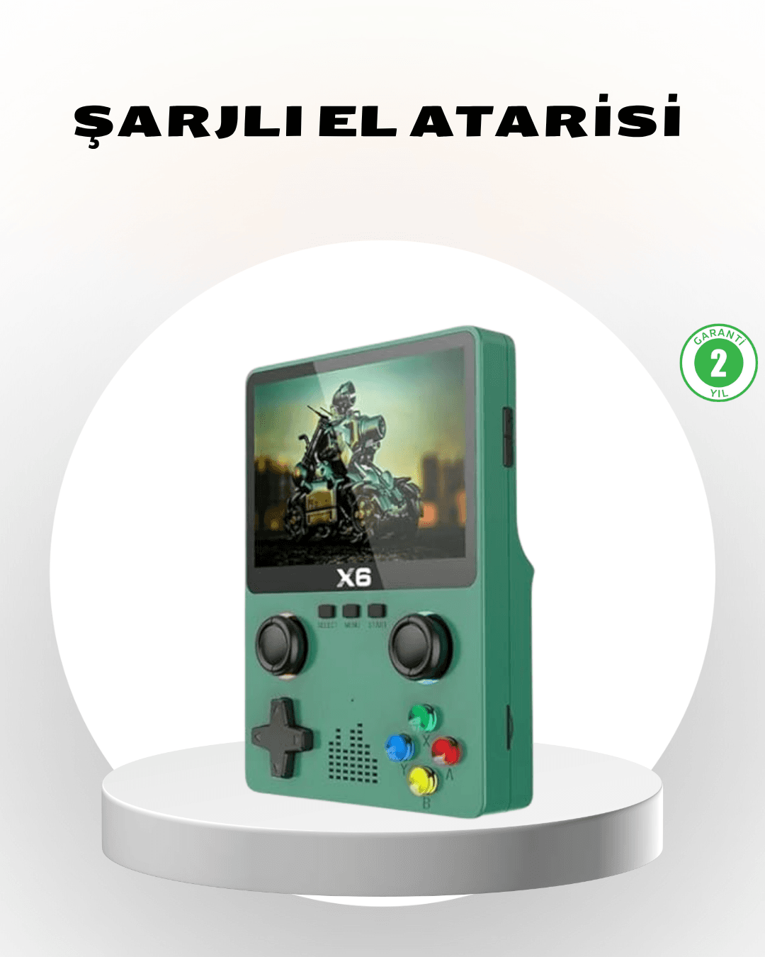 Taşınabilir Oyun Konsolu 3.5 İnç IPS Ekran Yaylı Çift LR Tuşlu Retro Oyun