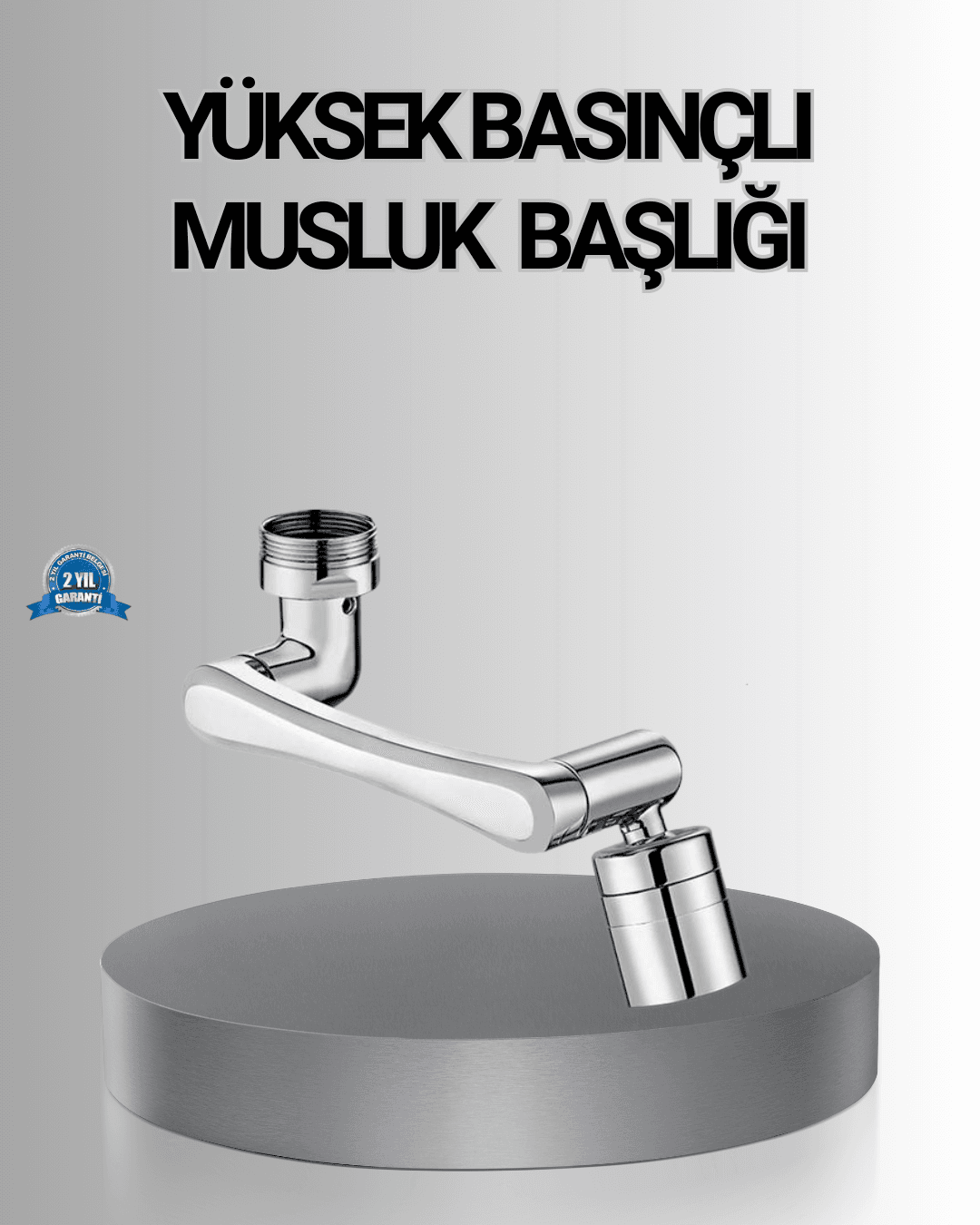 1080° Dönebilen Musluk Başlığı Robotik Kol Havalandırıcı Çok Yönlü Su Yönlendirme