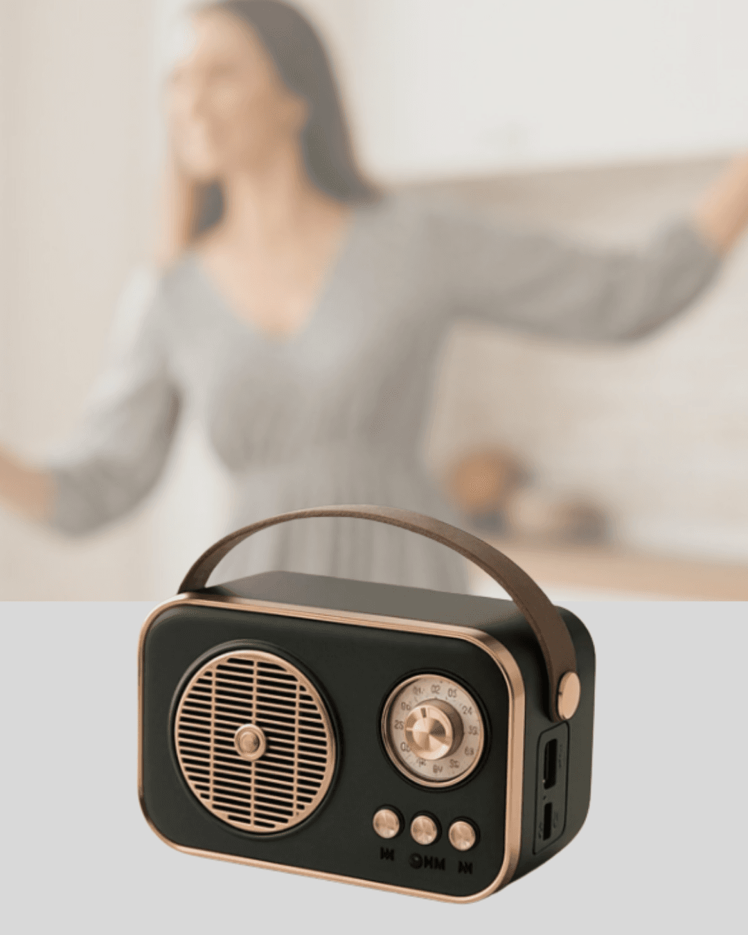 Retro Tarz Kablosuz Radyo – Bluetooth, USB ve TF Kart Girişli 6