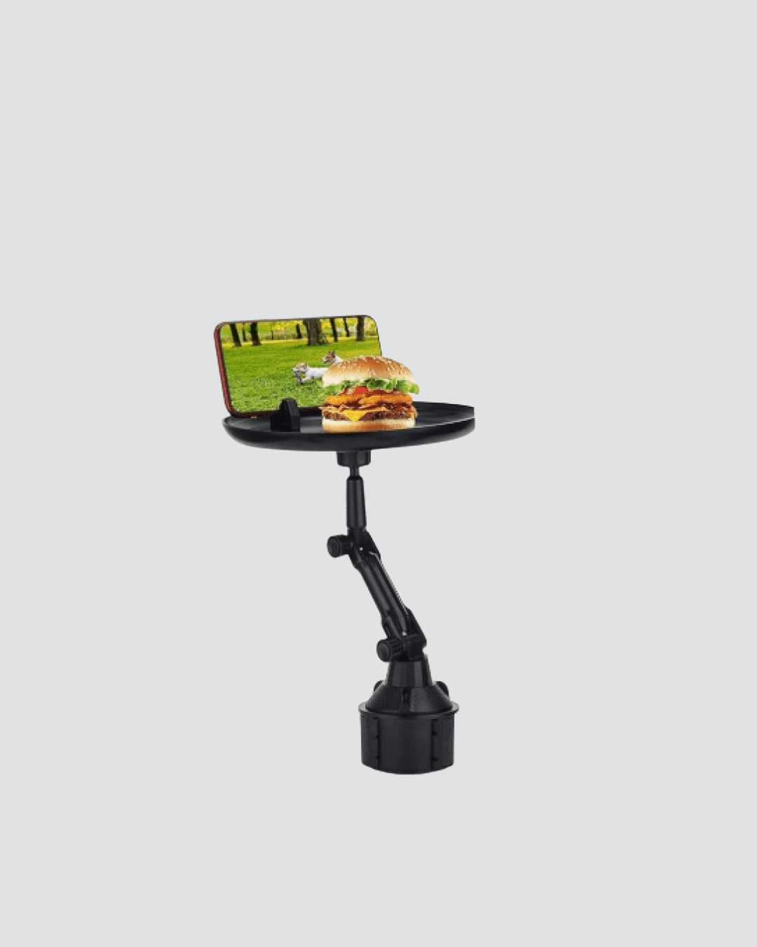 360° Döner Araç Bardaklık Tepsisi Geniş Yemek Alanlı Telefon Standlı 6
