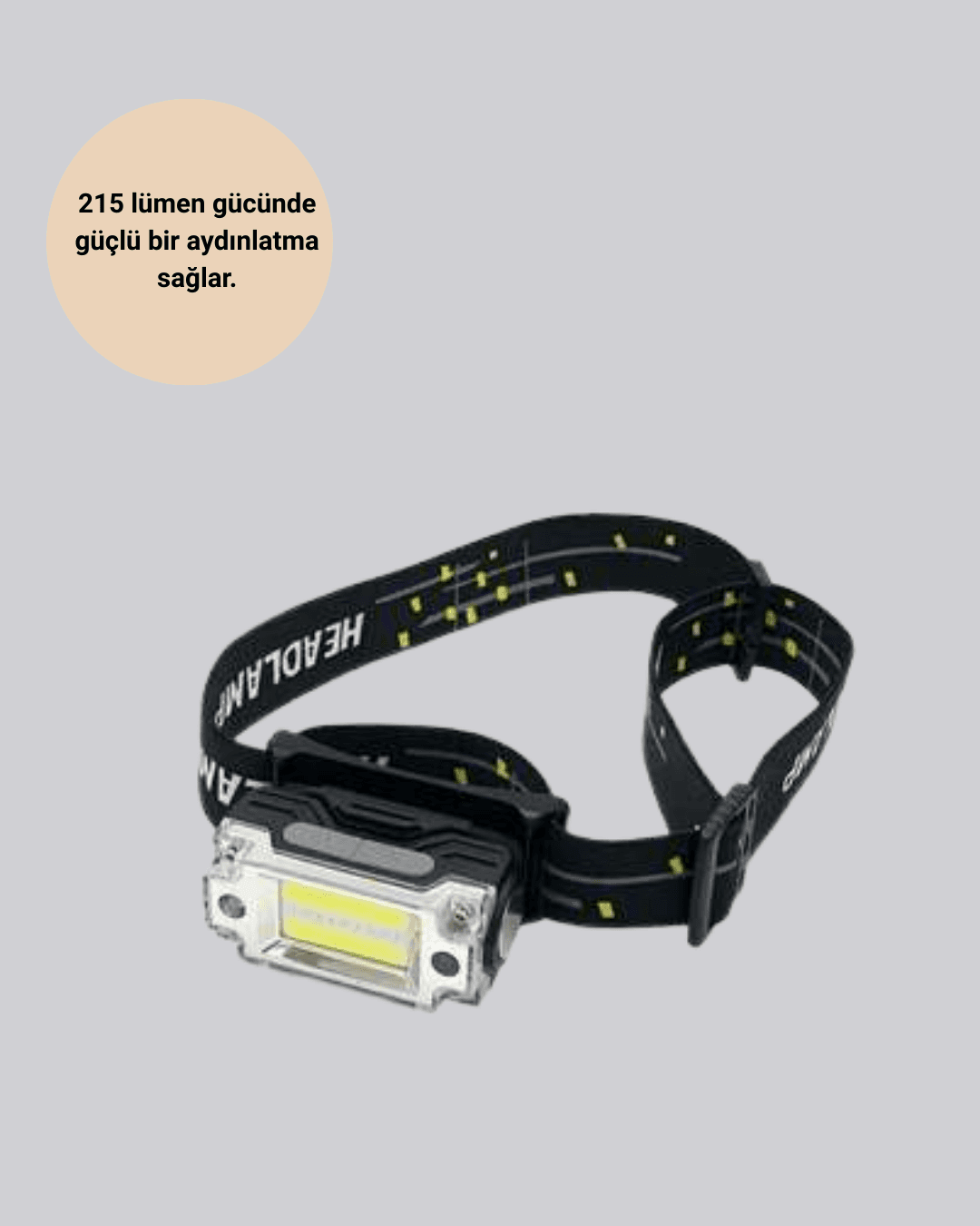 USB Şarjlı Mini LED KAFA Feneri 50m Odak 150m Geniş Aydınlatm 3