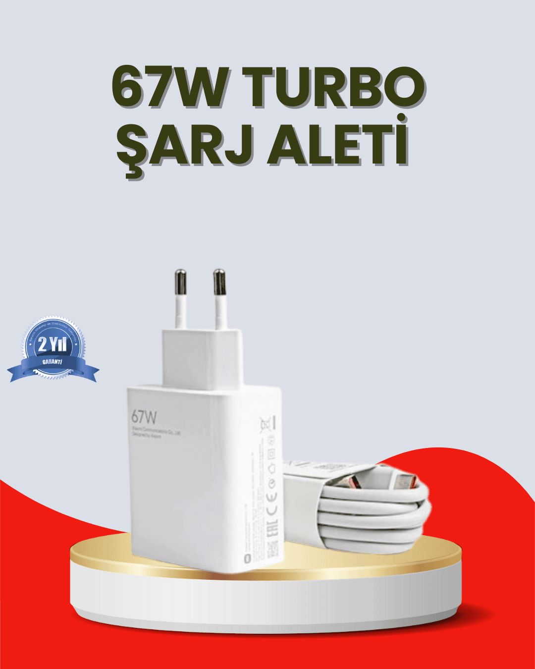 67W Ultra Hızlı Şarj Adaptörü Redmi 9 10 12C Uyumlu Type-C Kablo Hızlı Şarj