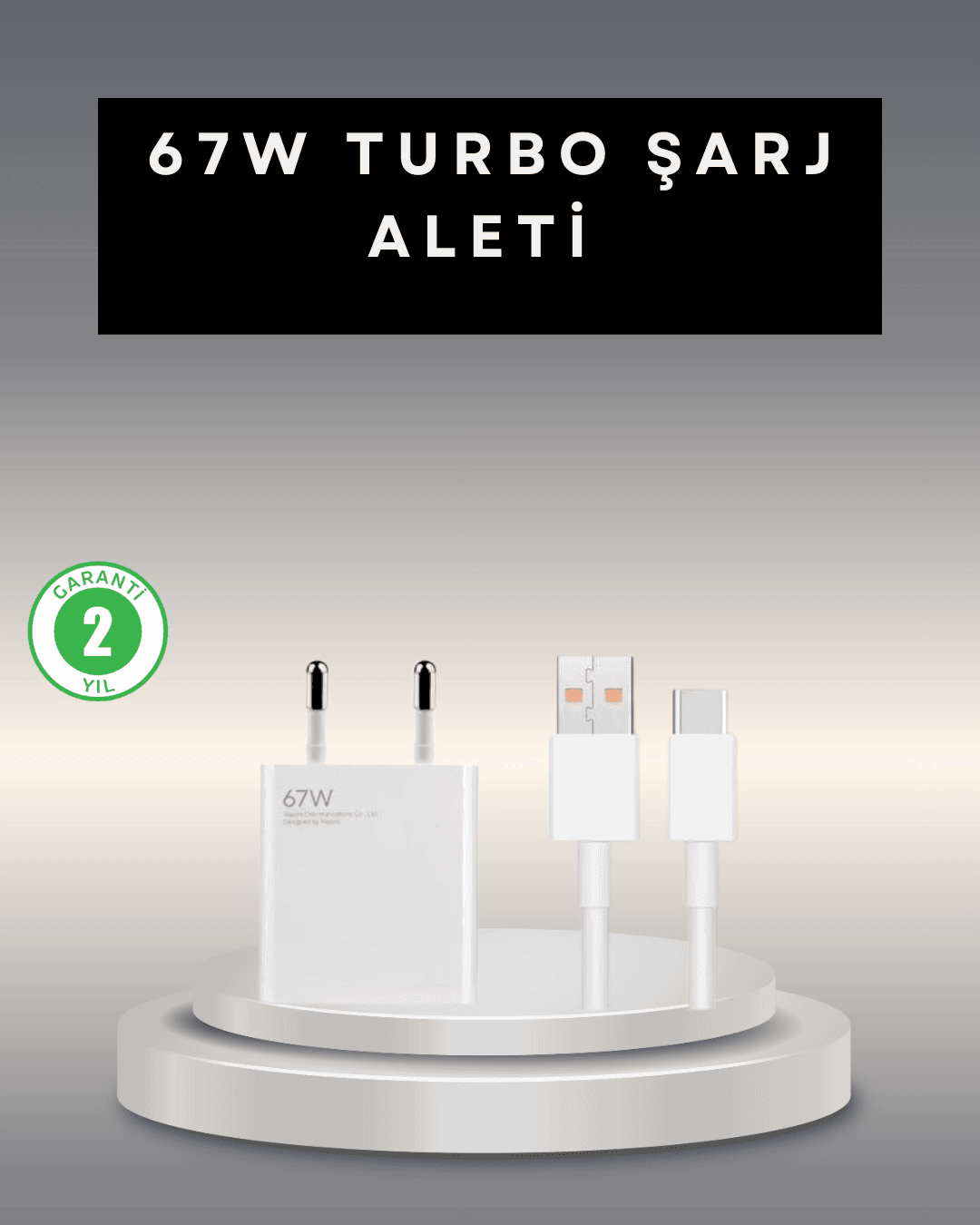 67W Type C Hızlı Şarj Adaptörü Poco X3 X4 X5 Pro Uyumlu Turbo Şarj Cihazı