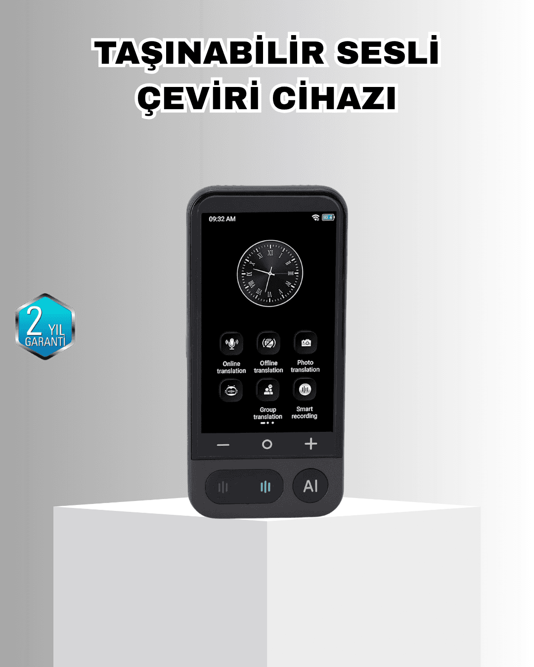 Akıllı Taşınabilir Tercüman – 17 Çevrimdışı, 139 Çevrimiçi Dil Desteği