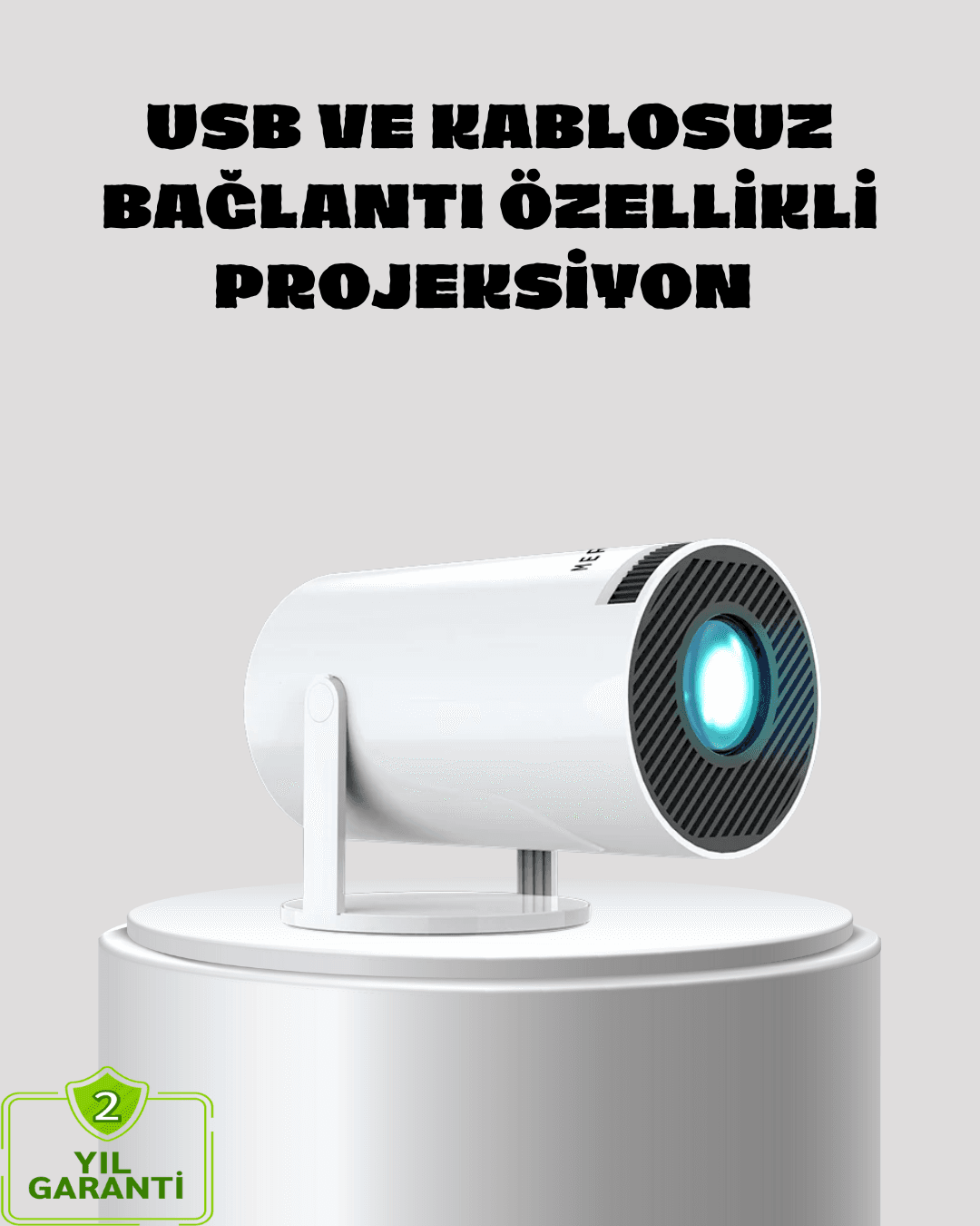 Full HD Ev Sinema Projeksiyon Cihazı 160 ANSI Lümen 130 İnç Kablosuz