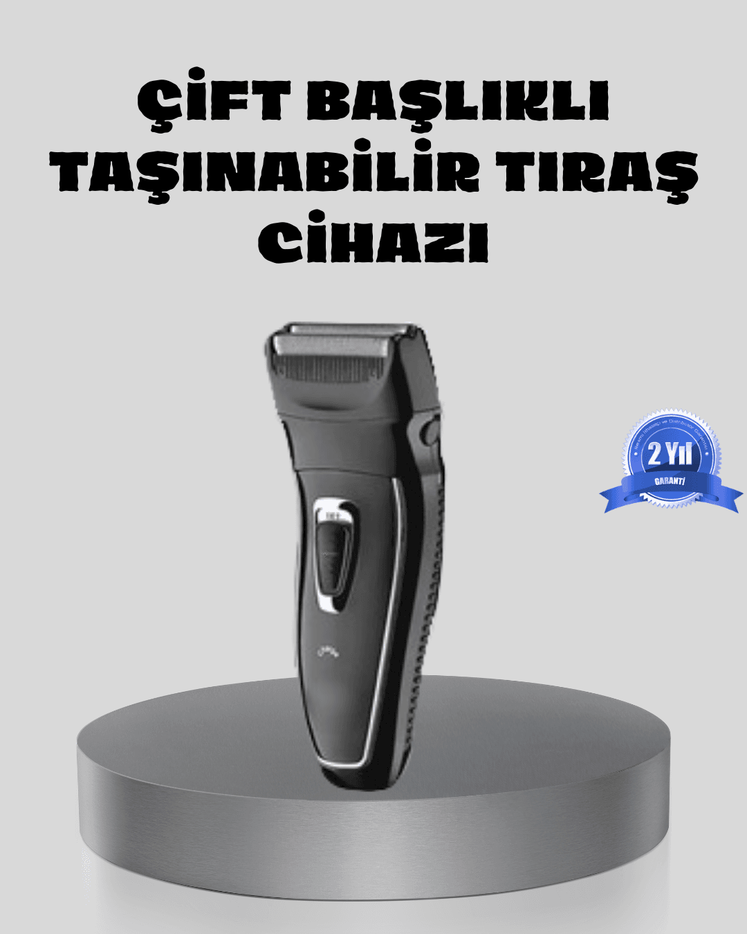 Erkek Tıraş Makinesi Kablosuz Kuru Tıraş Folyo Başlık Yıkanabilir Gövde