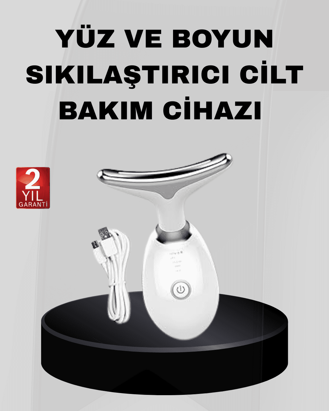 Kablosuz Şarjlı Yüz Sıkılaştırıcı Cihaz EMS Mikro Akım Anti-Aging Masaj Aleti