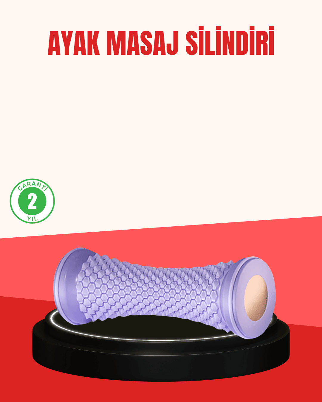 Ayak Masaj Silindiri Derin Doku Masajı Kirpi Topu Akupunktur Etkili TPR