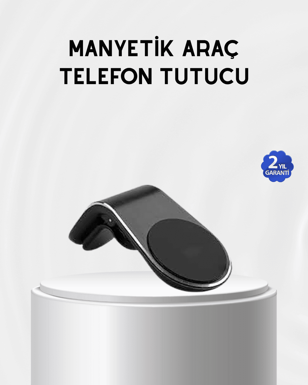 Araç İçi Manyetik Telefon Tutucu Güçlü Klipsli 360 Derece Ayarlanabilir Navigasyon