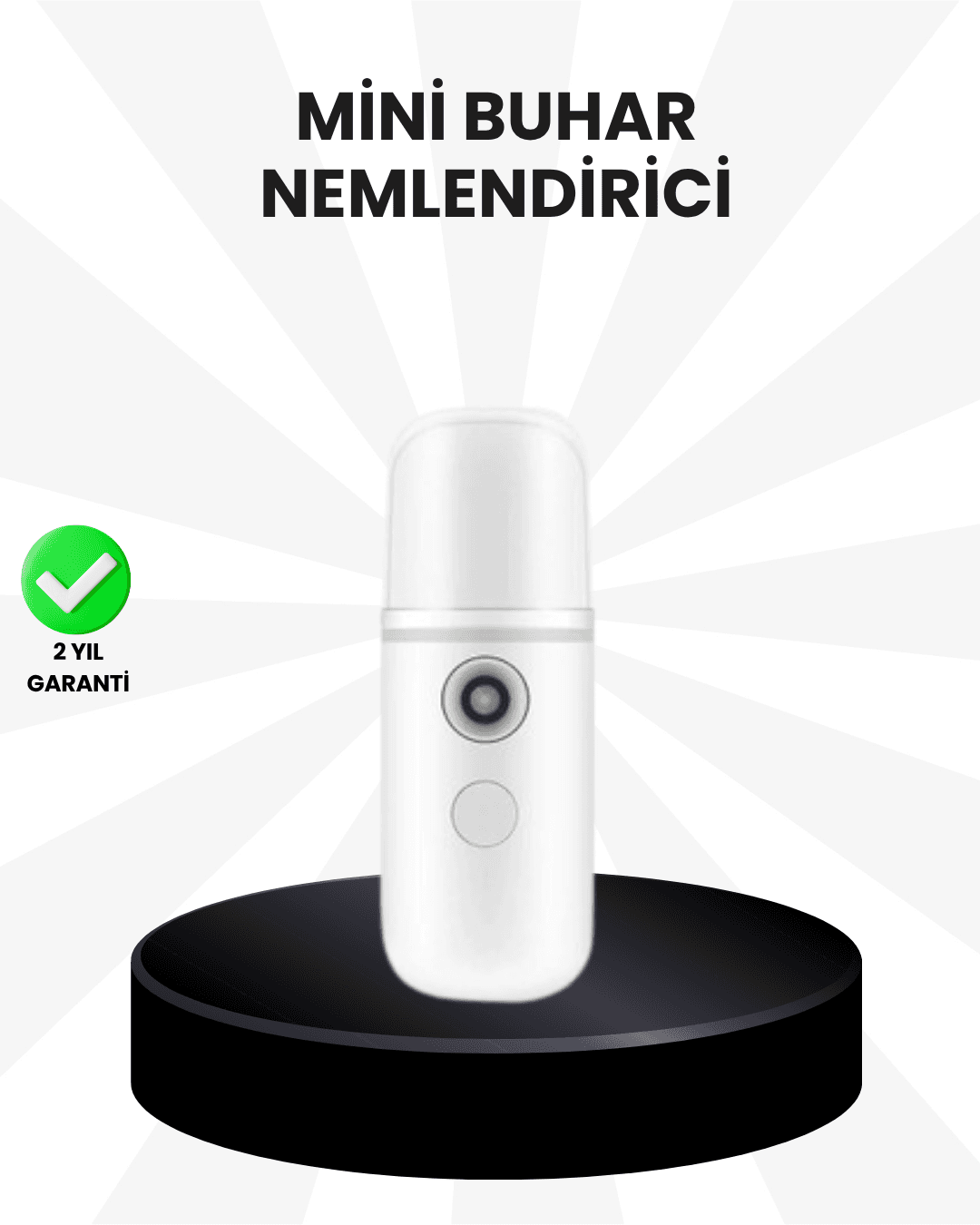 Kablosuz Şarjlı Mini Buhar Nemlendirici – Cilt ve Ortam İçin Taşınabilir Akıllı Cihaz