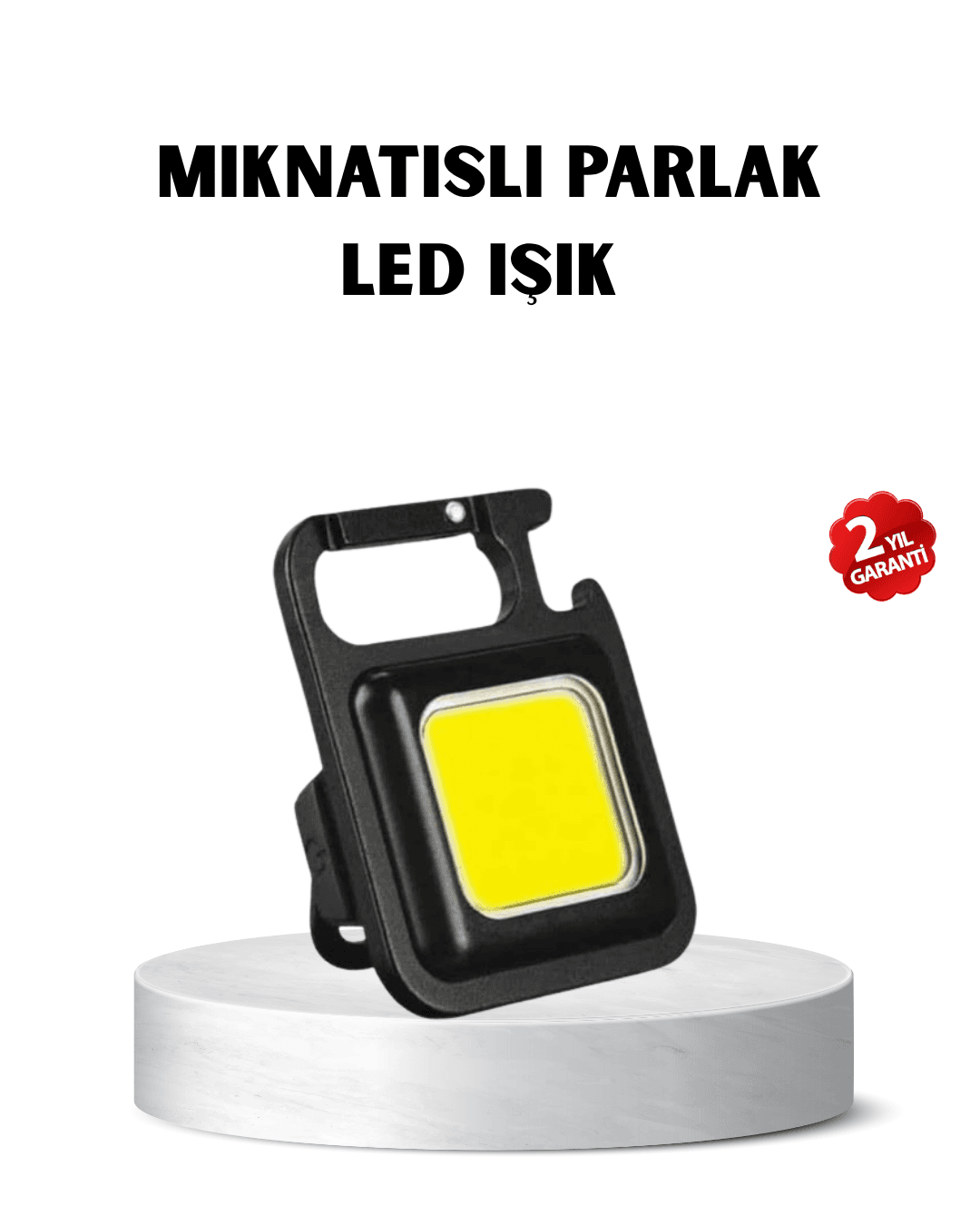 USB Type-C Şarjlı Mini LED Fener Manyetik Katlanabilir 1000 Lümen