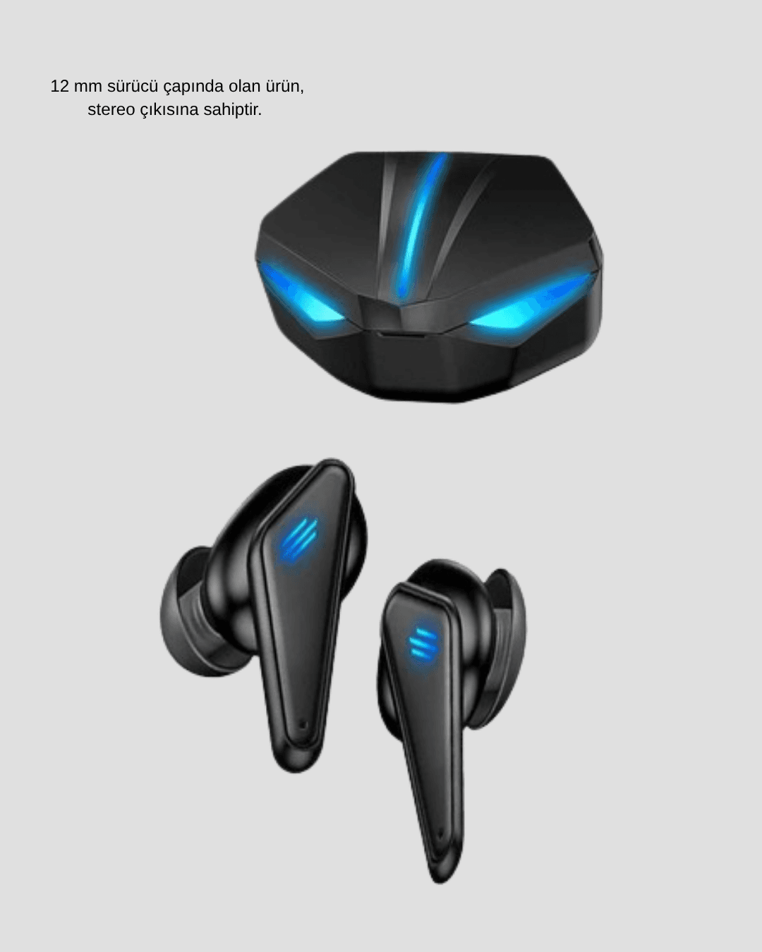 Tam Kablosuz Oyuncu Kulaklığı 5.0 Bluetooth LED Kontrollü 3
