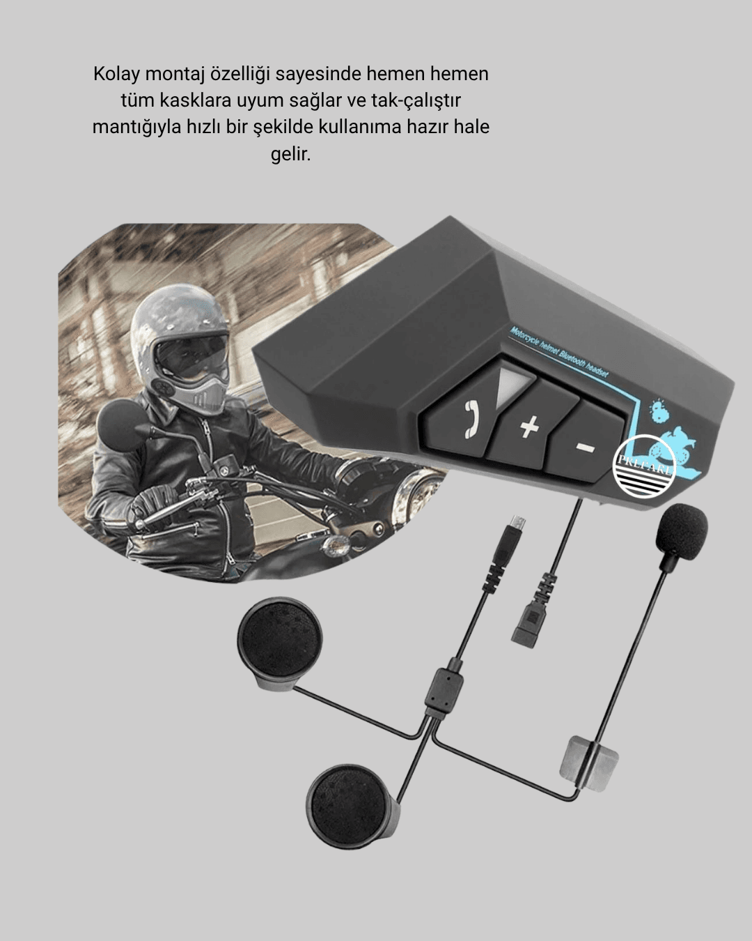 BT22 Kask Bluetooth Kulaklık 5.0 Gürültü Engelleyici ve Eller Serbest Kullanım 3