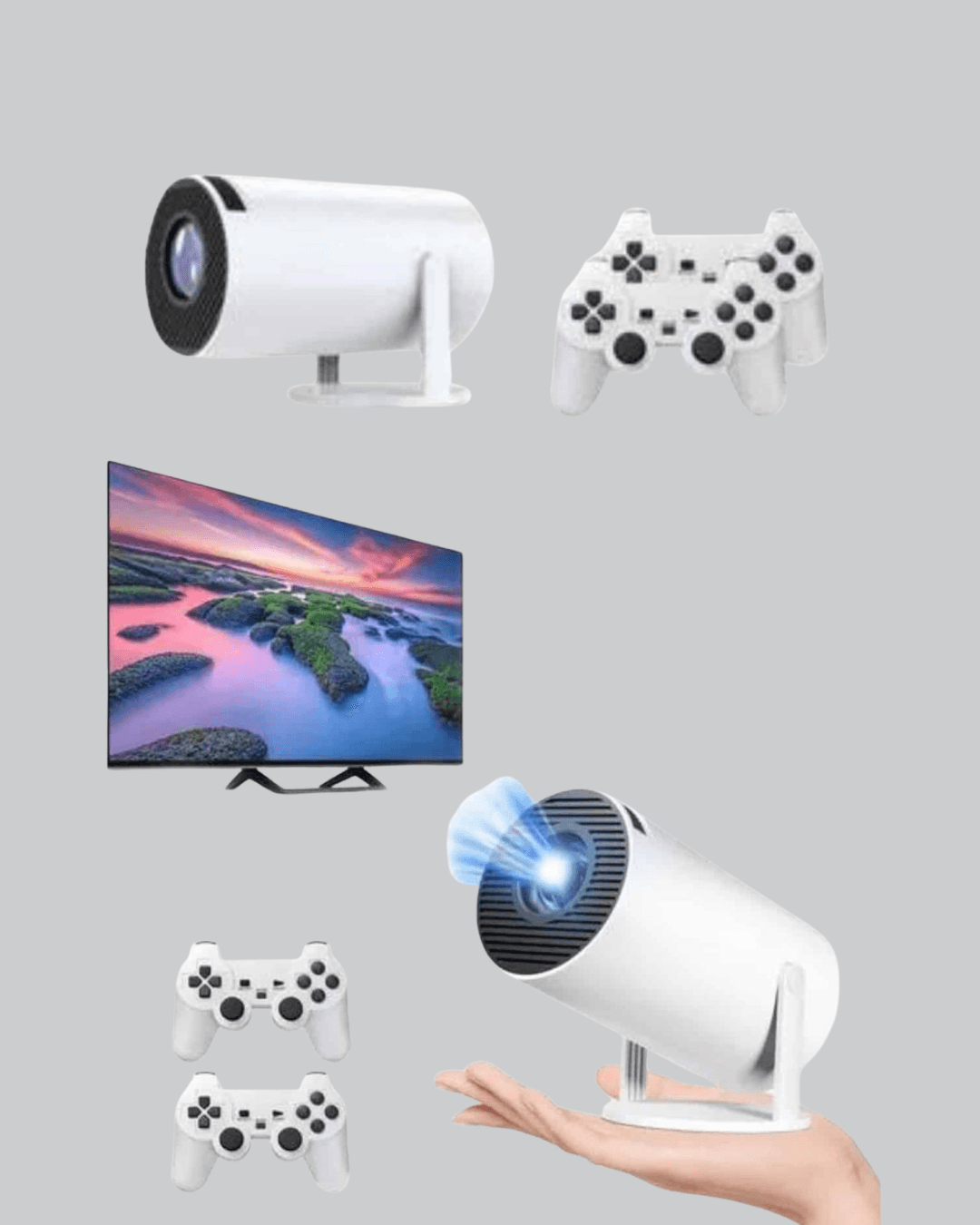 Projeksiyon Cihazı 4K Destekli Kablosuz Bağlantılı Bluetooth 5.0 3