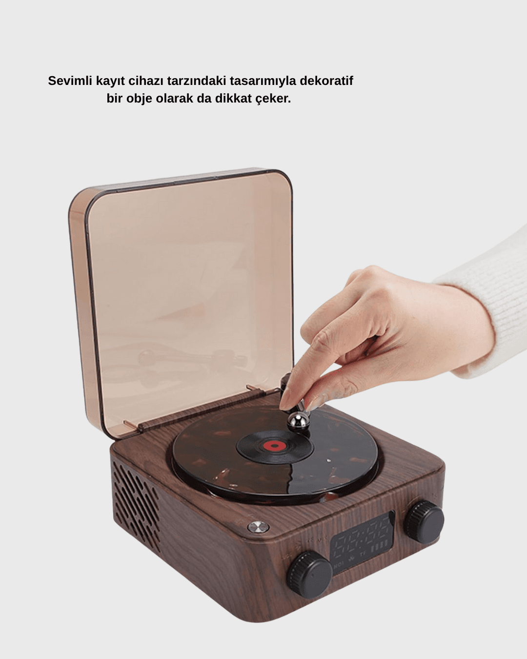 Gece Lambası Bluetooth Hoparlör Dijital Saat Çok Fonksiyonlu Su Dalgası Işıklı 3
