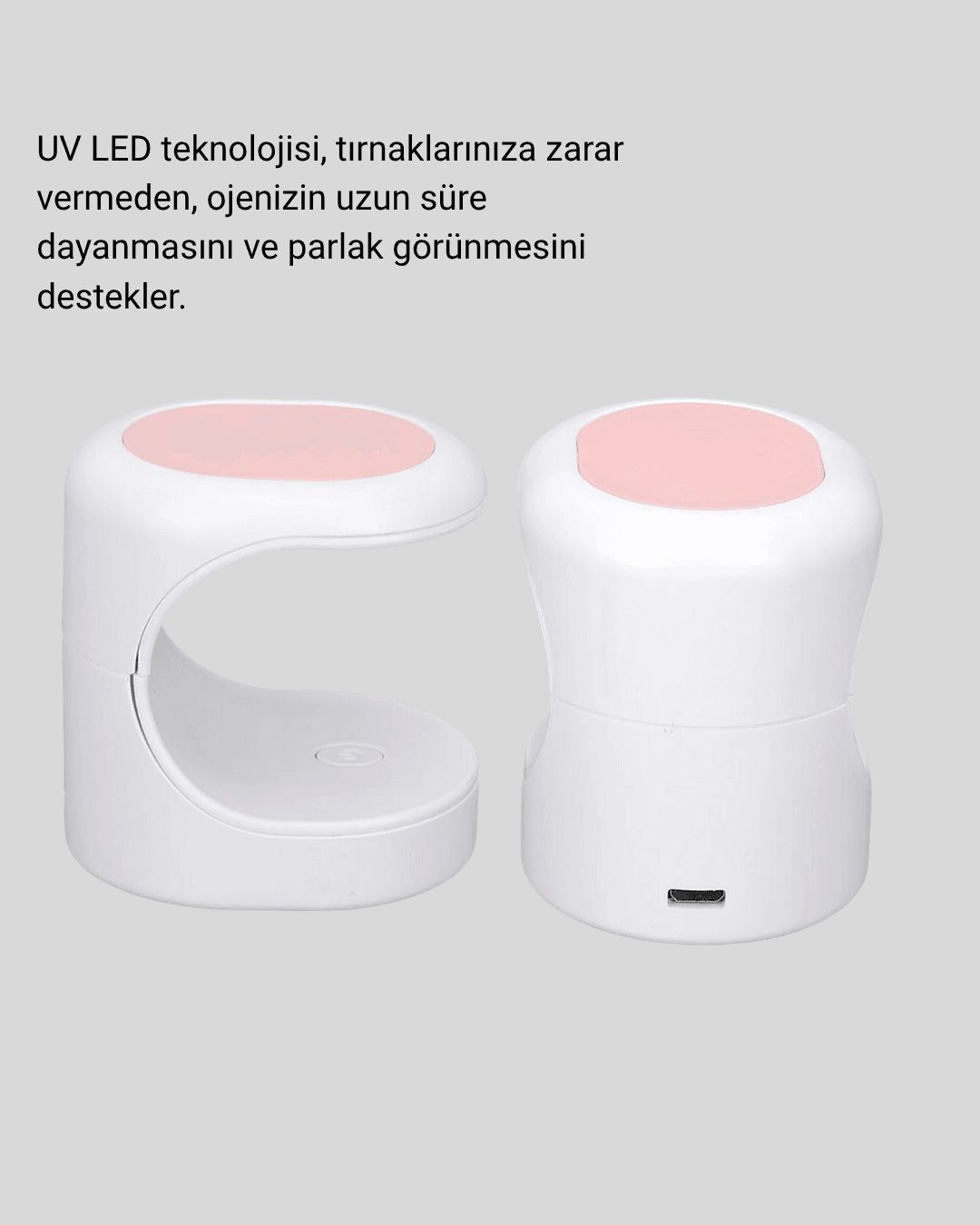 LED Mini Oje Kurutucu Taşınabilir Hızlı Kuruma Cihazı 3 LED Işıklı 3