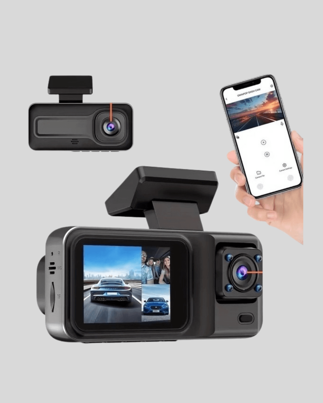Full HD 3'lü Araç Kamerası Geri Görüş Destekli Park Modlu 1080P DVR 3