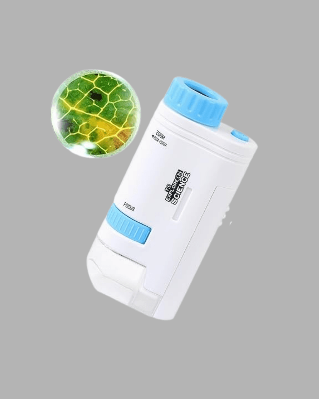 LED Işıklı Mikroskop 80X–200X Zoom Eğitici Bilim Seti ve Taşınabilir 3
