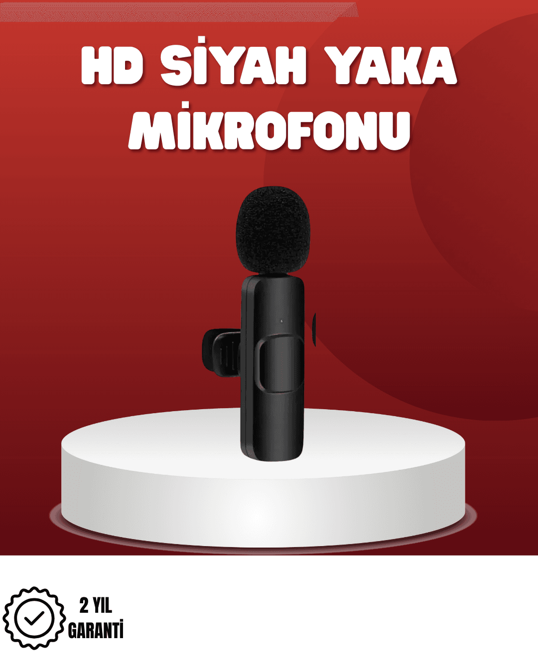 2’li Kablosuz Yaka Mikrofonu iPhone İçin Profesyonel Video Ses