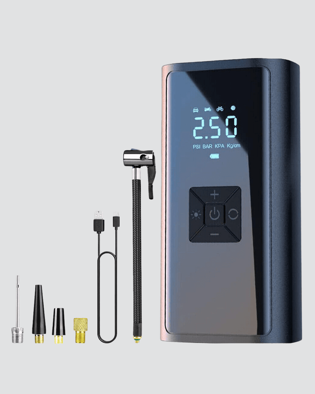 Taşınabilir 80W Kablosuz Lastik Şişirme Pompası Dijital Ekranlı 3