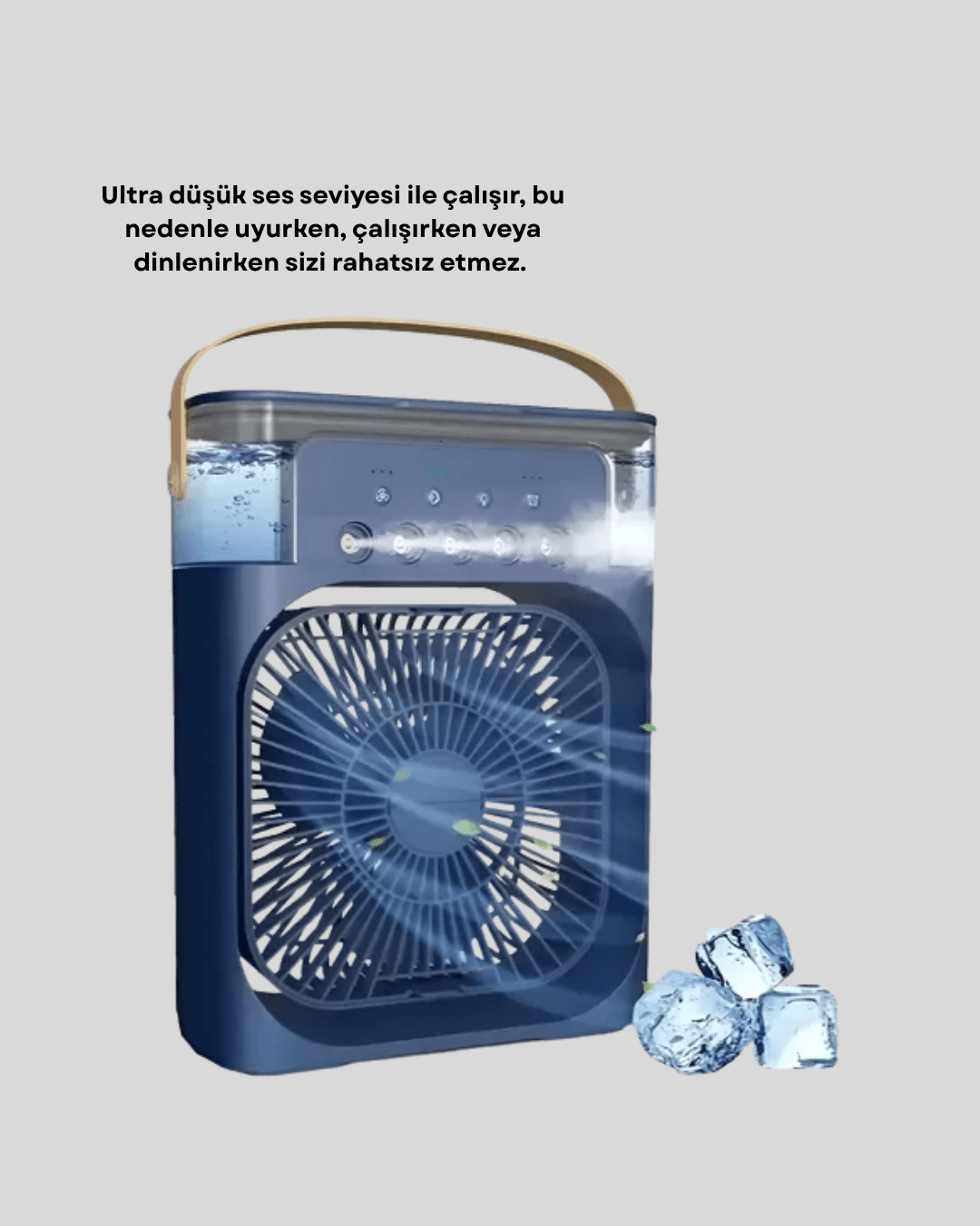 Sessiz Çalışan Turbo Fan Güçlü Hava Akışlı Masa Üstü Vantilatör 3