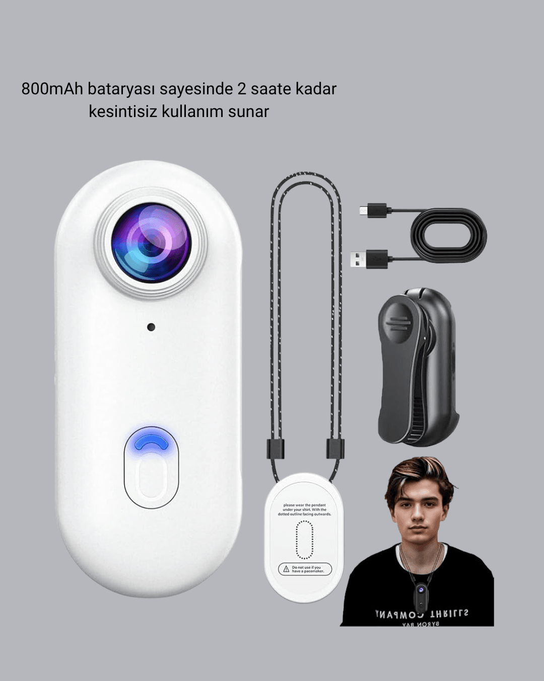 1080P Full HD Spor Kamerası 360° Klips ve WiFi Özellikli 3