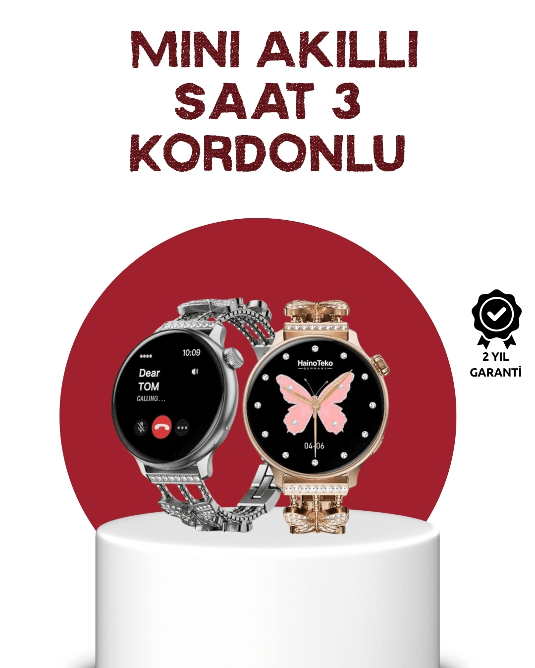Akıllı Saat – Dokunmatik Ekran, Spor Modu ve Kalp Atış Sensörü