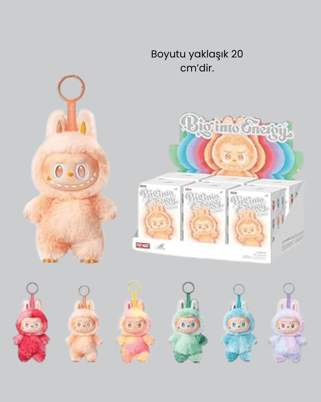 Labubu Peluş Oyuncak – Koleksiyonluk Yumuşak Dekoratif Figür 20 cm 3