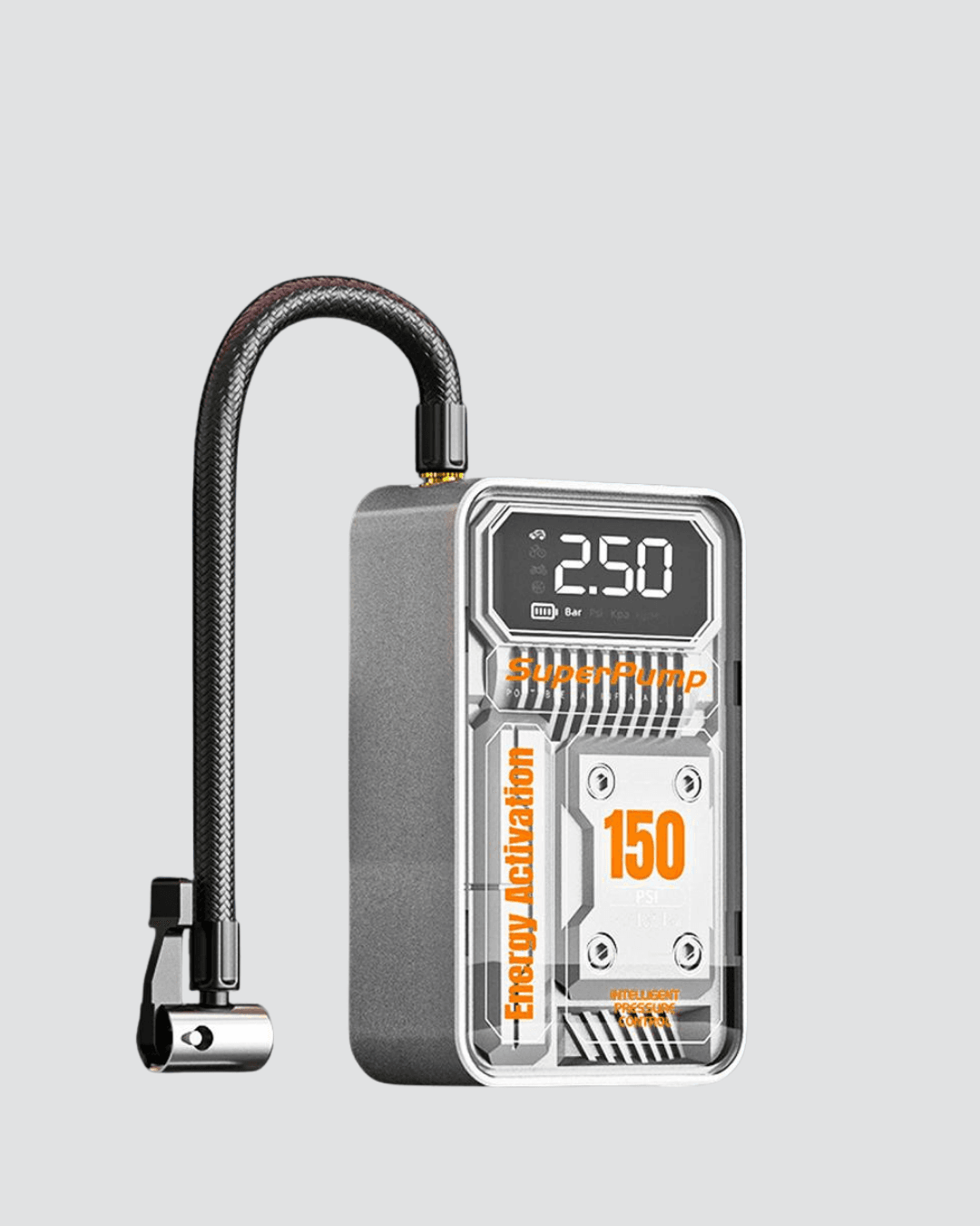 Şarjlı Kablosuz Hava Pompası – 150 PSI Basınç, LED Ekran ve 6000mAh Batarya 3