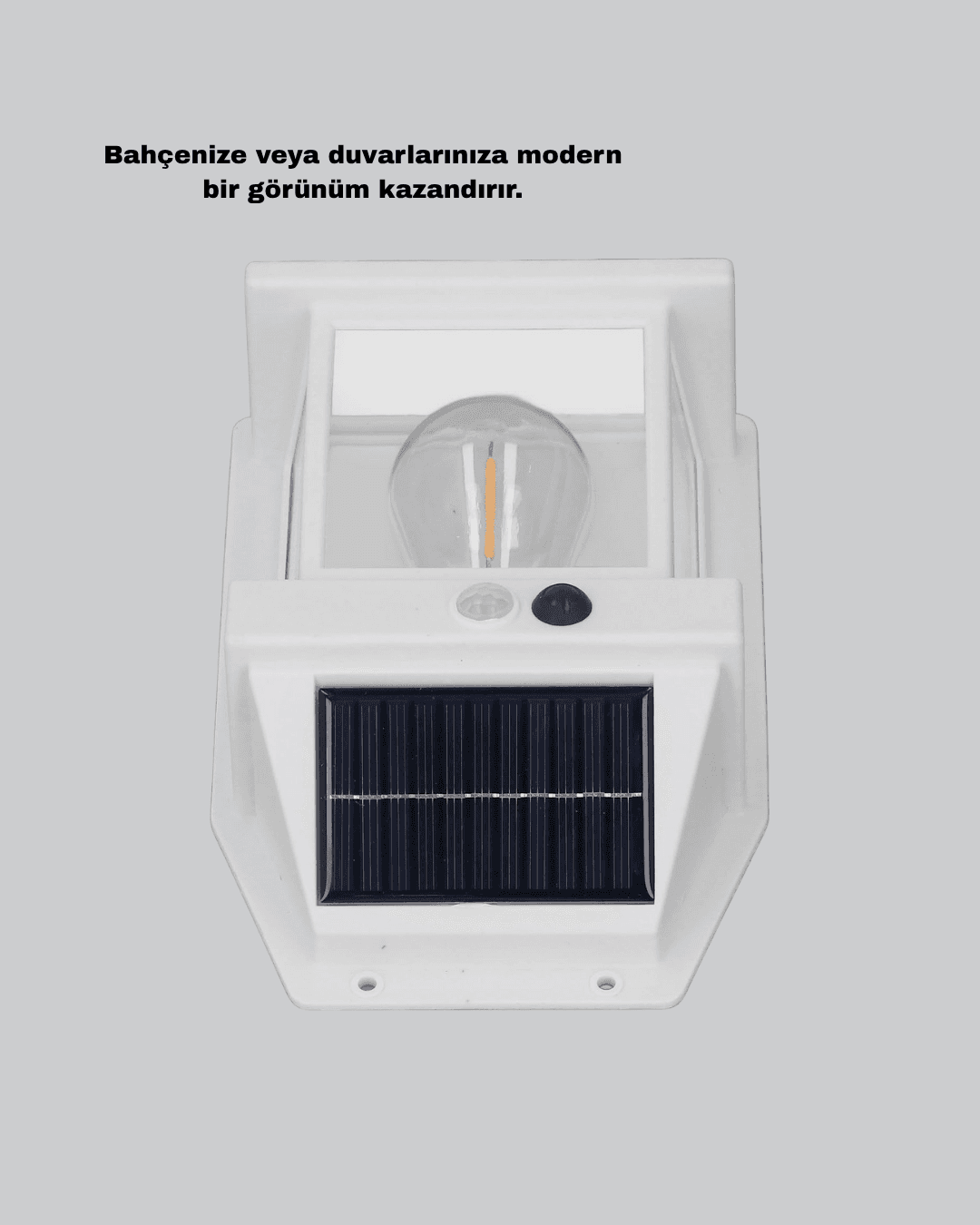 Üç Modlu Güneş Enerjili Duvar Lambası 1800mAh Bataryalı ve Hareket Sensörlü 4