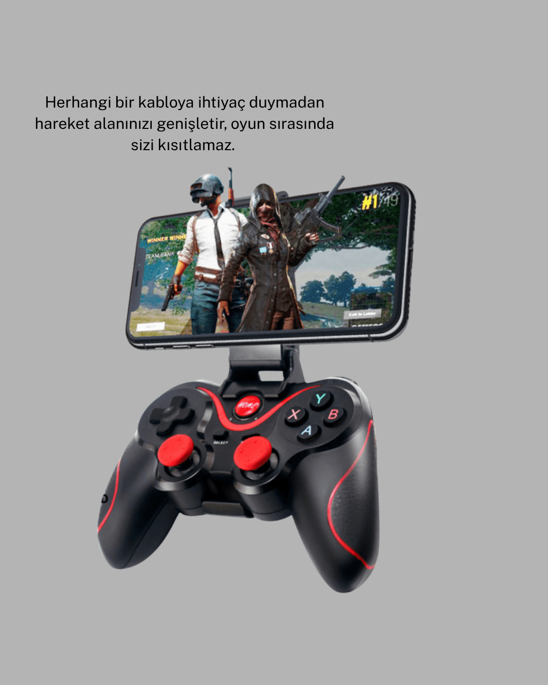 Bluetooth Gamepad Kablosuz Oyun Kumandası Tek Cihaz Destekli 4