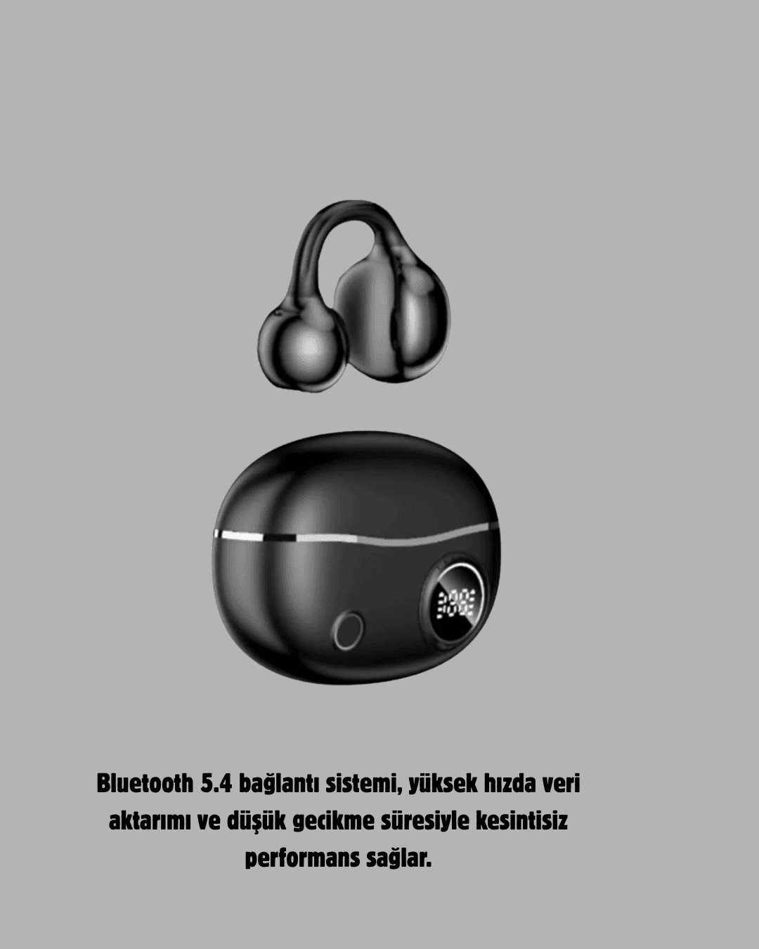 Açık Kulak Bluetooth 5.4 Kulaklık APTX Ergonomik Tasarım 30 Saat Pil 4