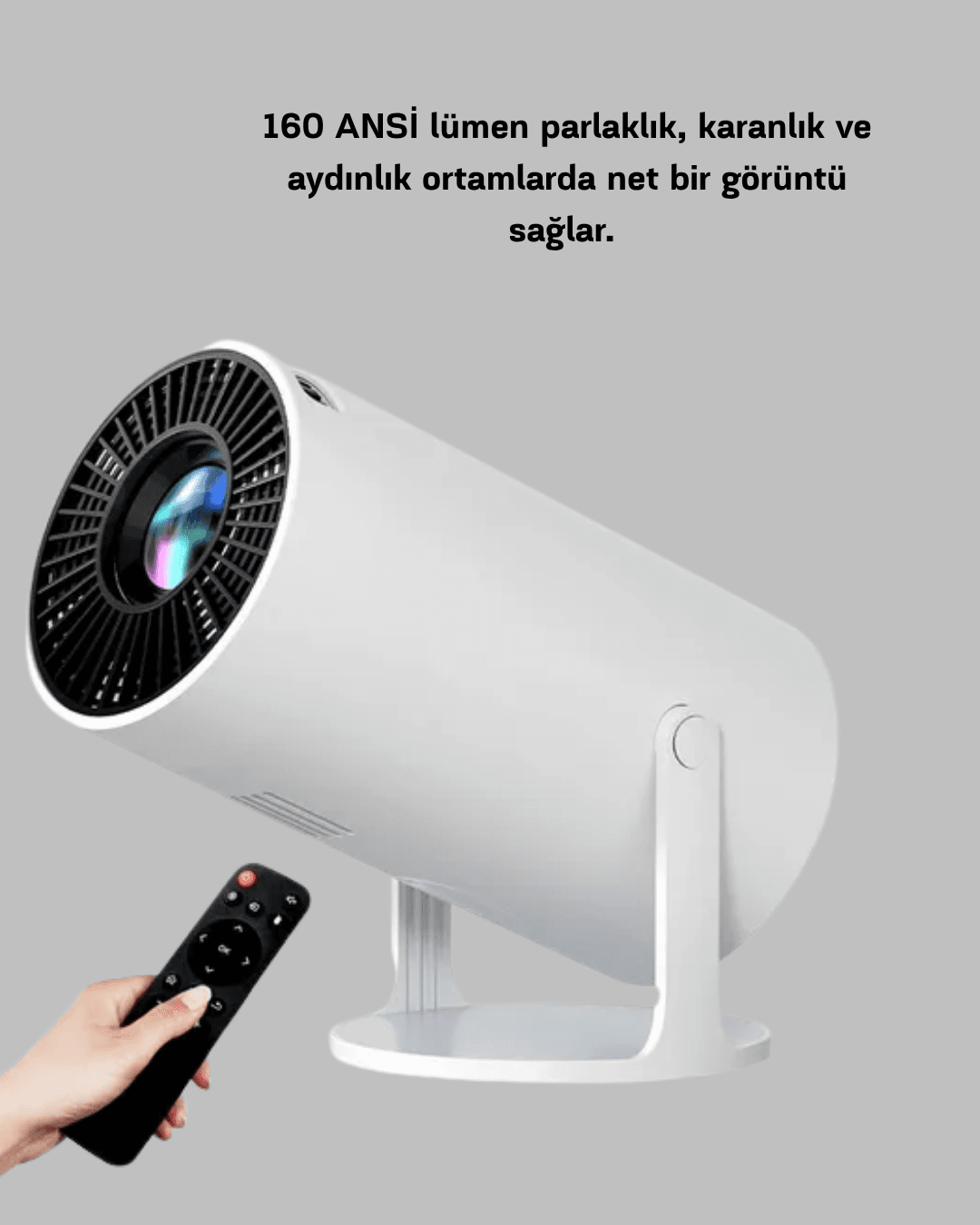 Full HD Ev Sinema Projeksiyon Cihazı 160 ANSI Lümen 130 İnç Kablosuz 4