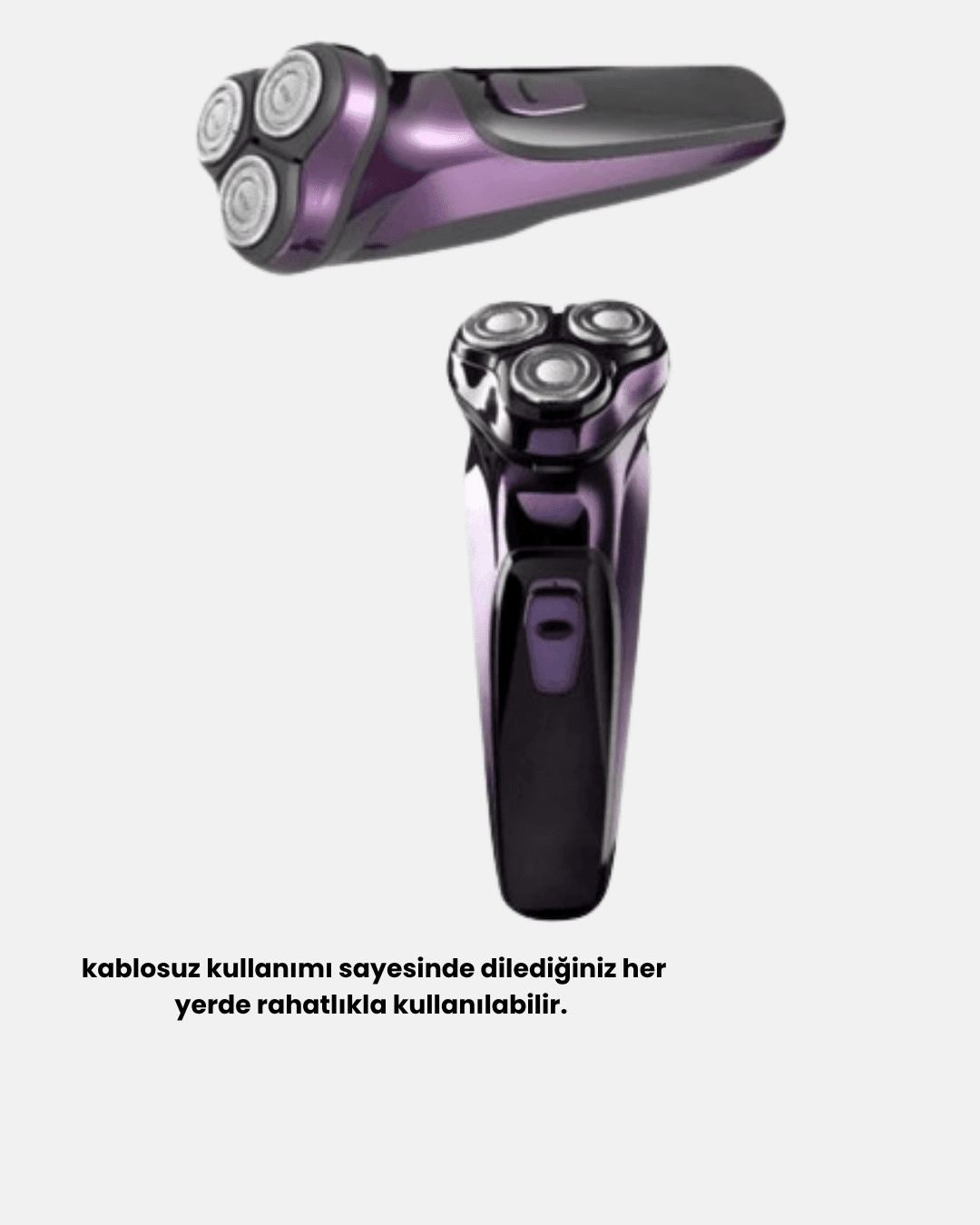 Profesyonel Şarjlı Tıraş Makinesi Ayarlanabilir Başlıklı Kablosuz 4