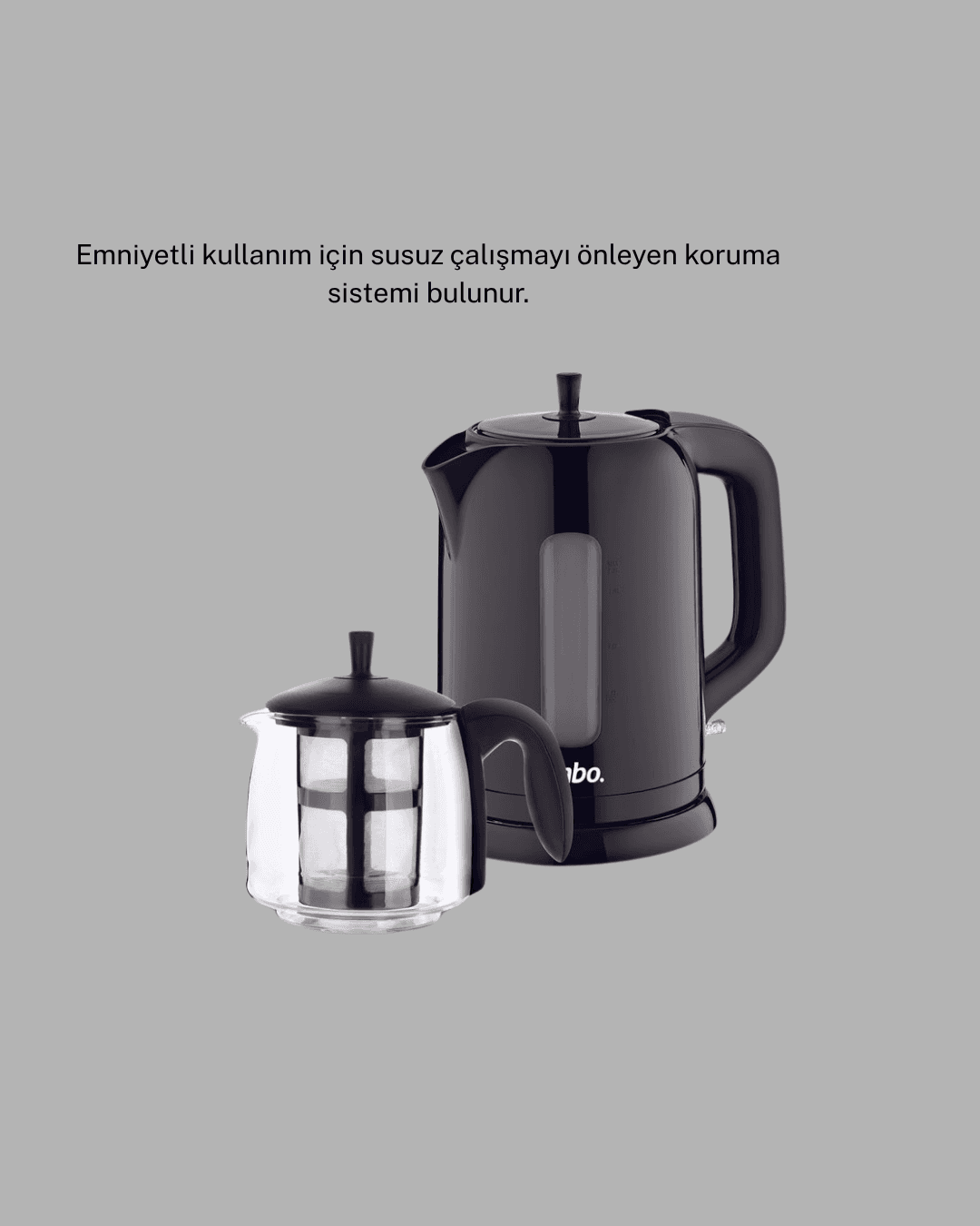 Sinbo Elektrikli Çay Makinesi 1.7 L Su Isıtıcı ve Cam Demlikli Güvenli Kullanım 4