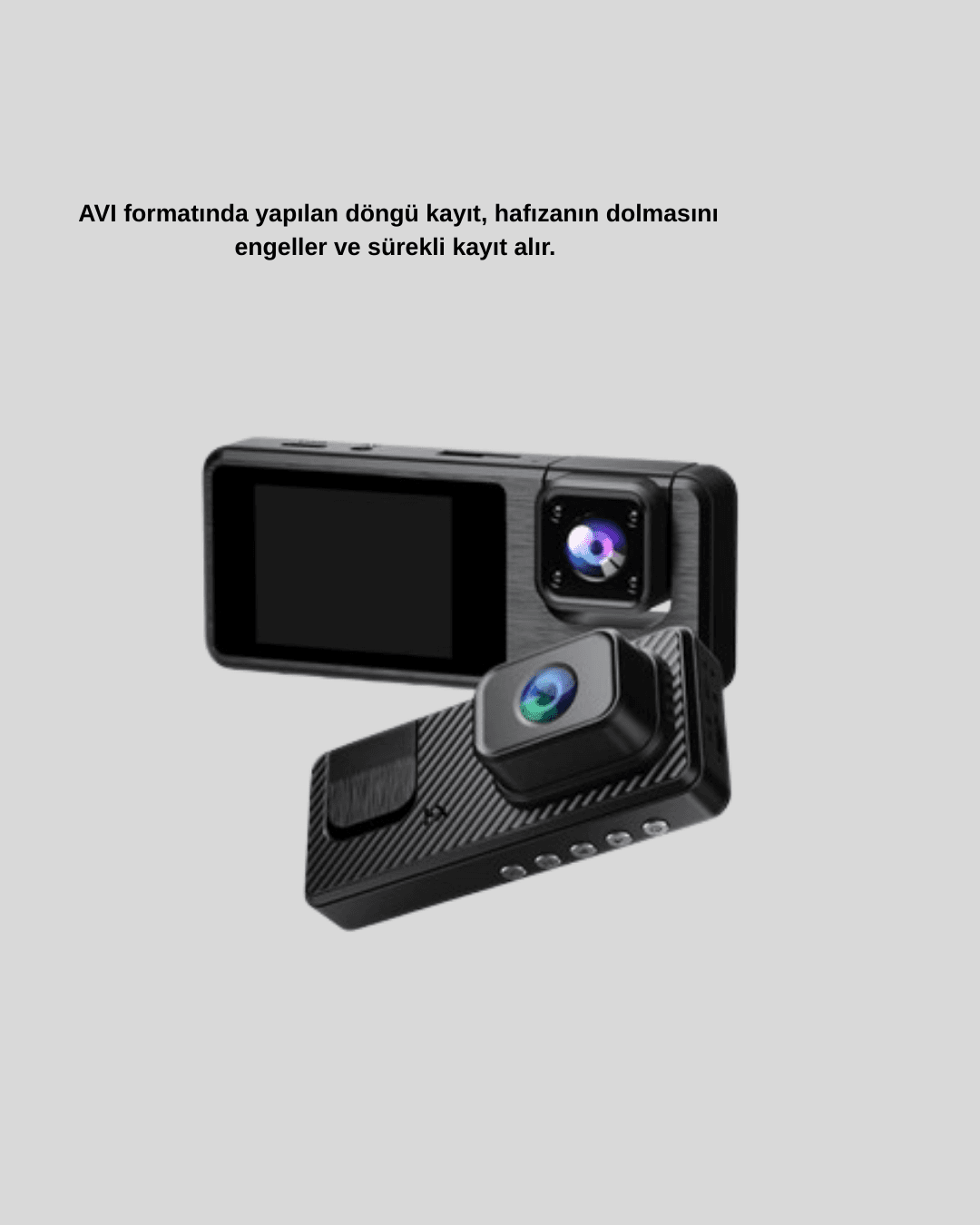Full HD 3'lü Araç Kamerası Geri Görüş Destekli Park Modlu 1080P DVR 4