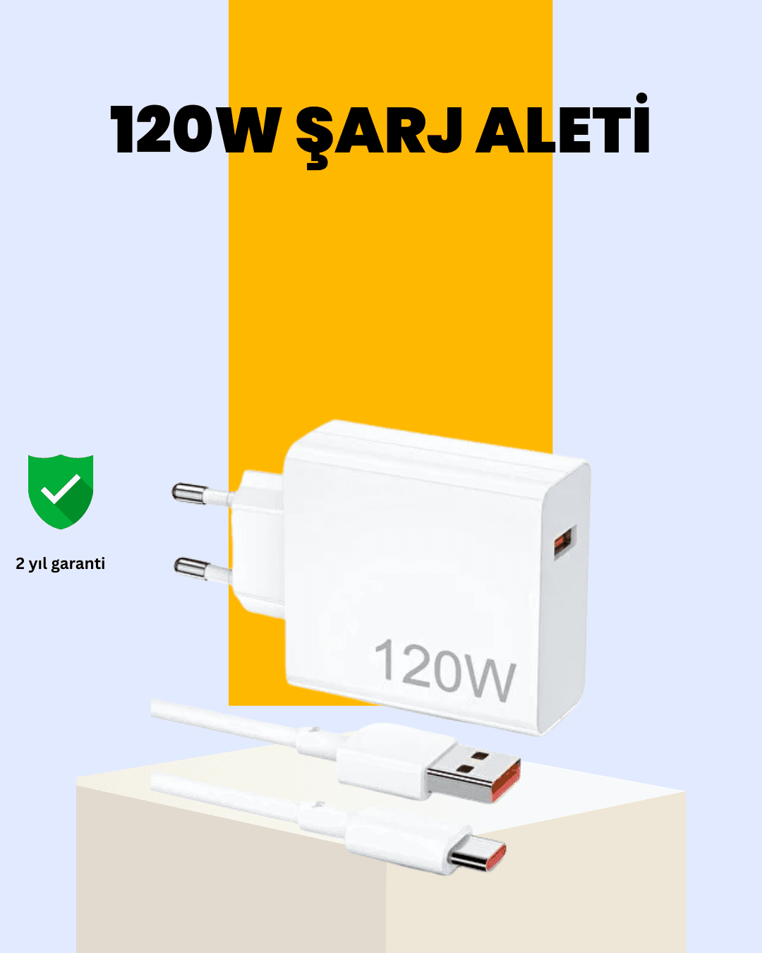 120 Watt Type C Hızlı Şarj Cihazı Reno 4 5 6 ve Diğer Cihazlar İçin