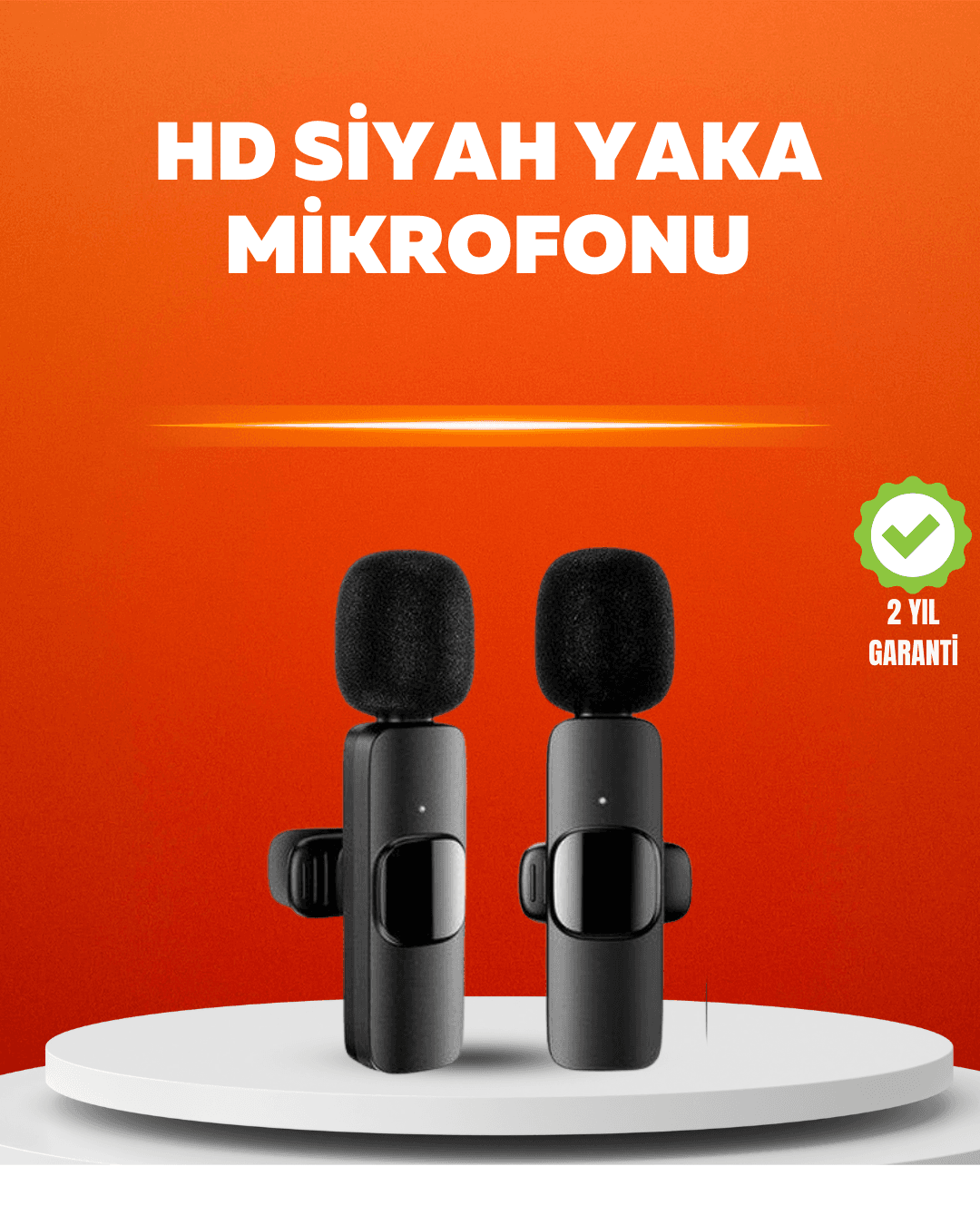 Çift Mikrofonlu Kablosuz Kayıt Seti iPhone Uyumlu Mini Mikrofon
