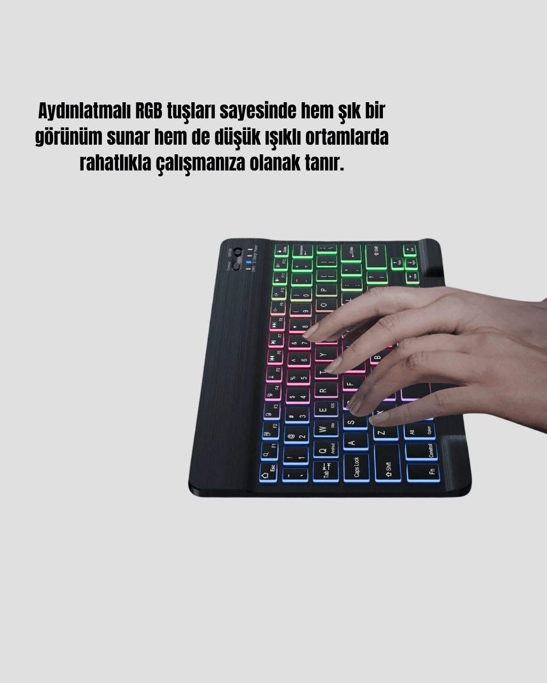 Türkçe Q Klavye RGB Işıklı Ergonomik Tasarımlı 4