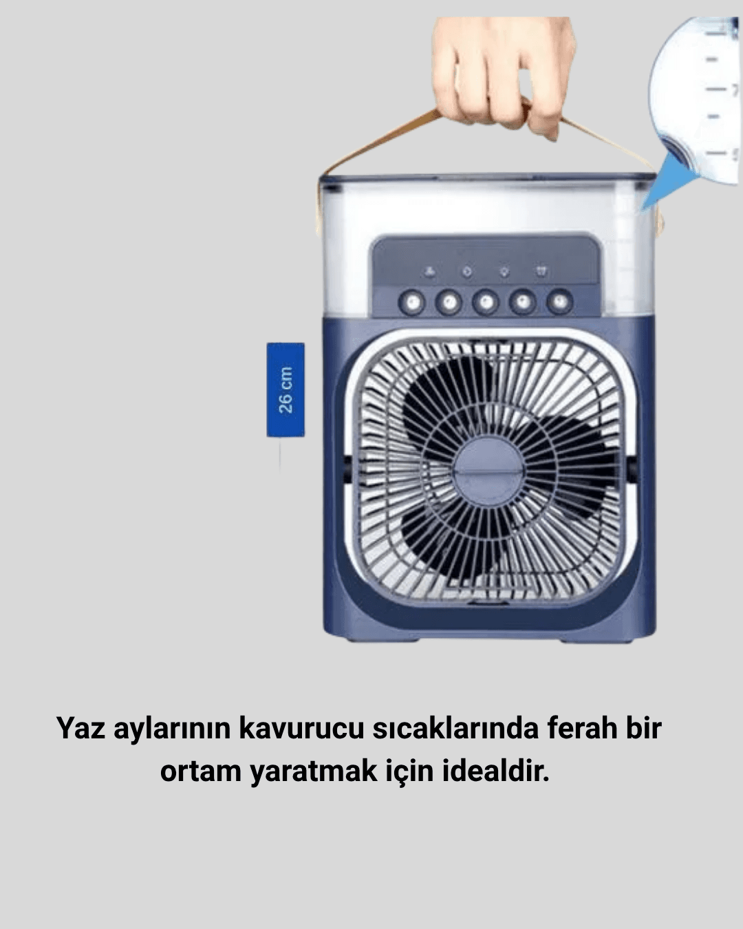 Sessiz Çalışan Turbo Fan Güçlü Hava Akışlı Masa Üstü Vantilatör 4