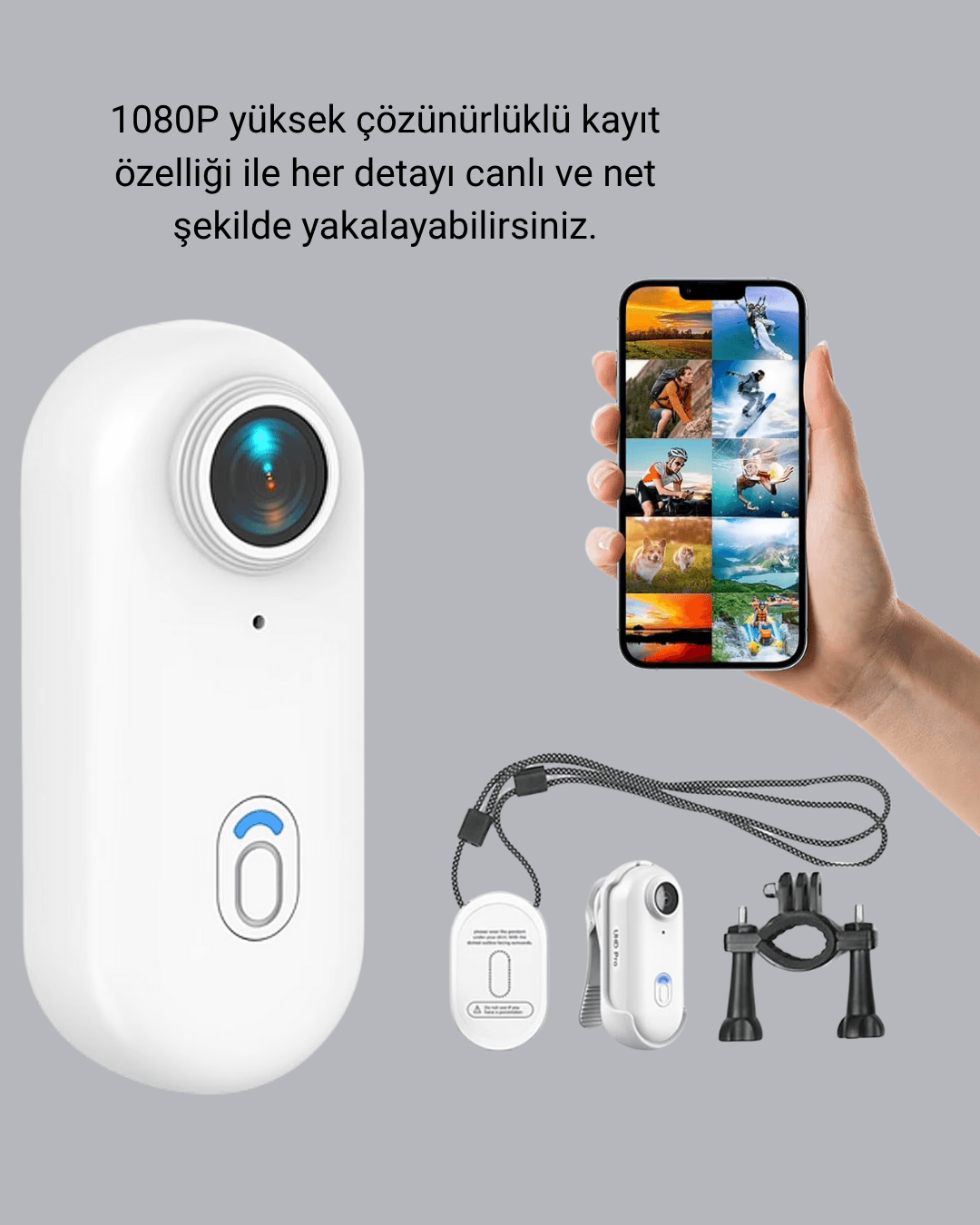 1080P Full HD Spor Kamerası 360° Klips ve WiFi Özellikli 4