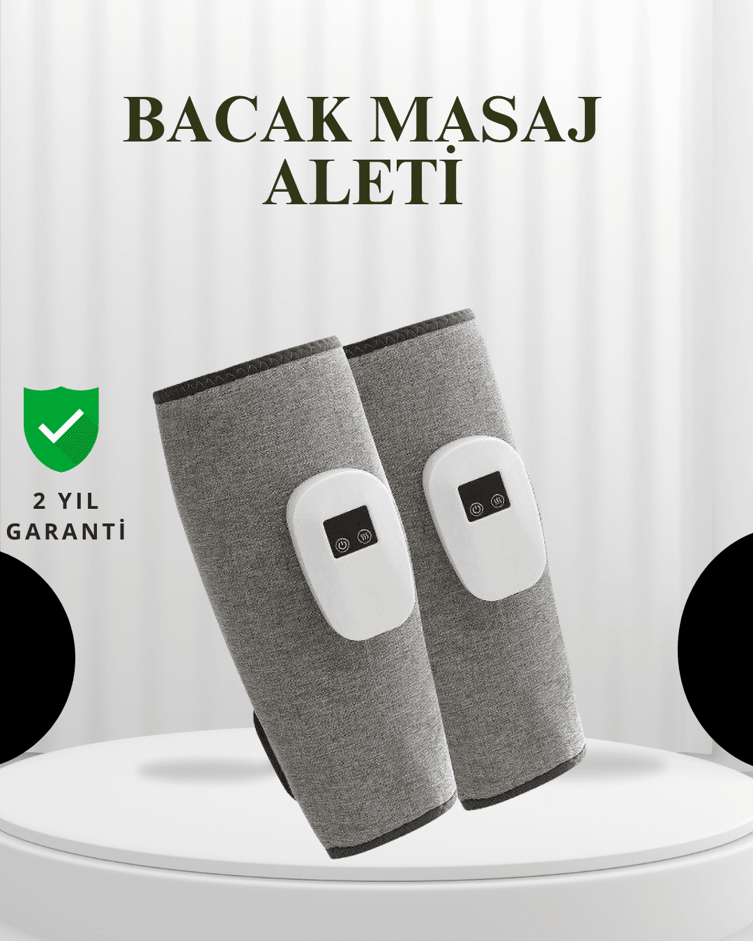 Şarjlı Isıtmalı Baldır Masaj Aleti – 3 Hava Basınçlı, Titreşimli ve Akıllı Zamanlayıcılı