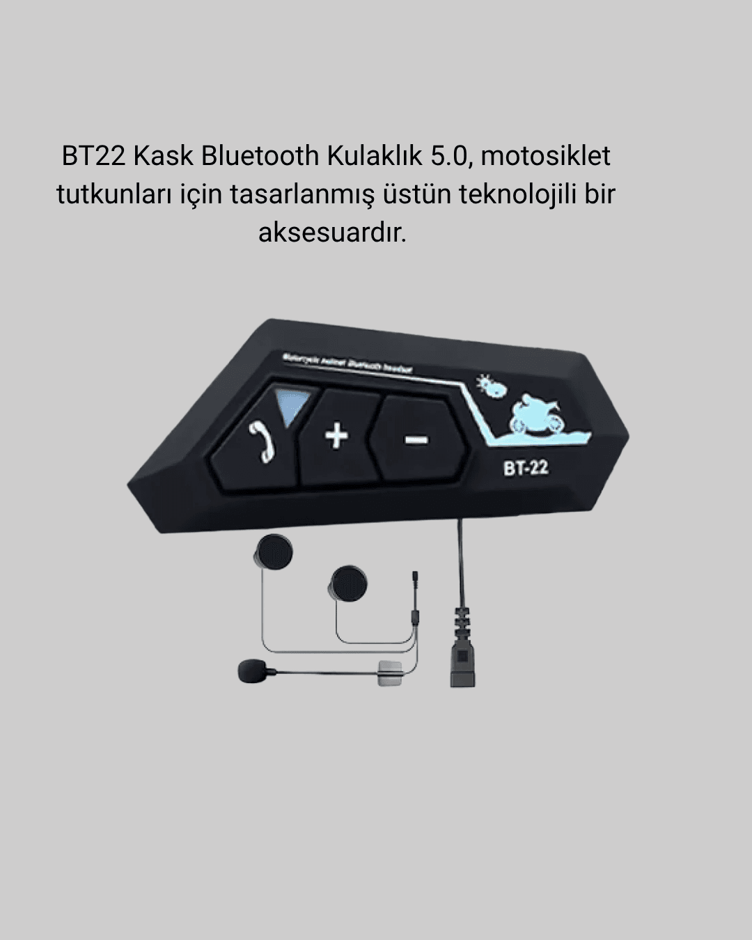 BT22 Kask Bluetooth Kulaklık 5.0 Gürültü Engelleyici ve Eller Serbest Kullanım 5