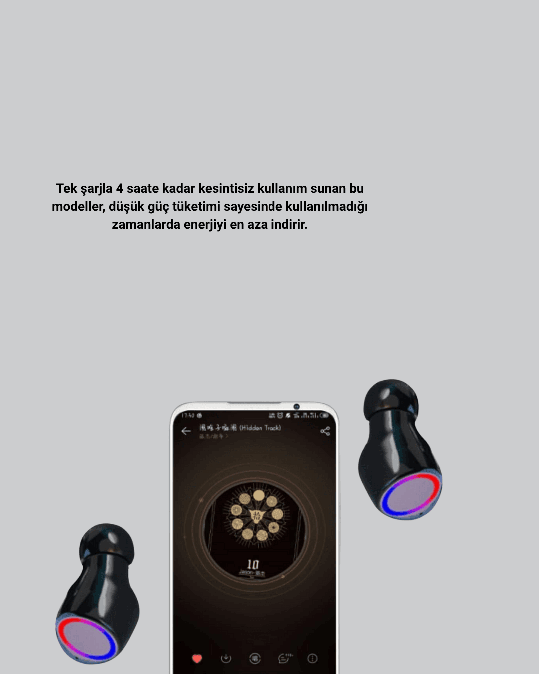 Bluetooth Kablosuz Kulaklık 4 Saat Kullanım Şarj Kutulu Düşük Enerji Tüketimli 5