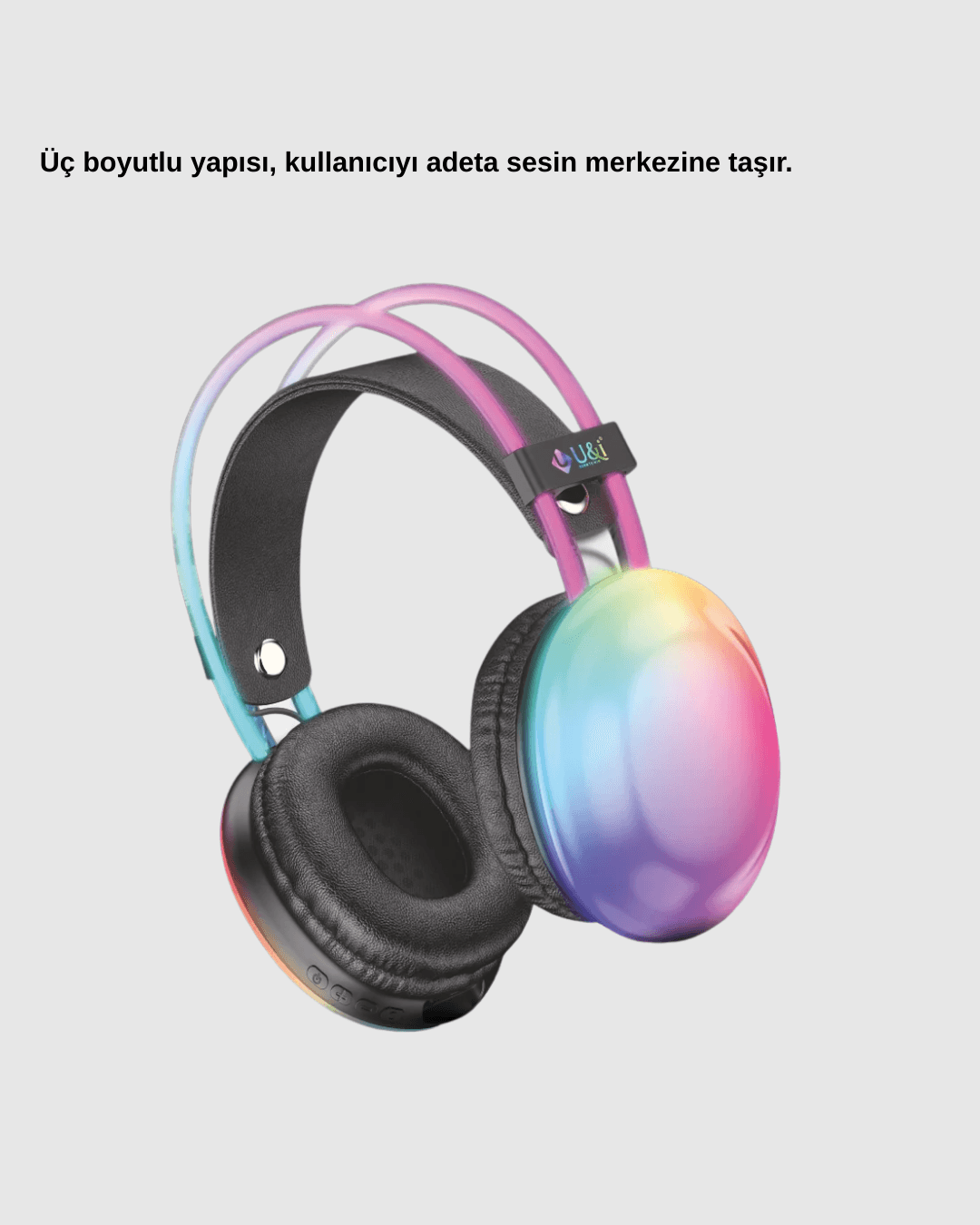 Ergonomik RGB Bluetooth Kulaklık 3D Ses 5