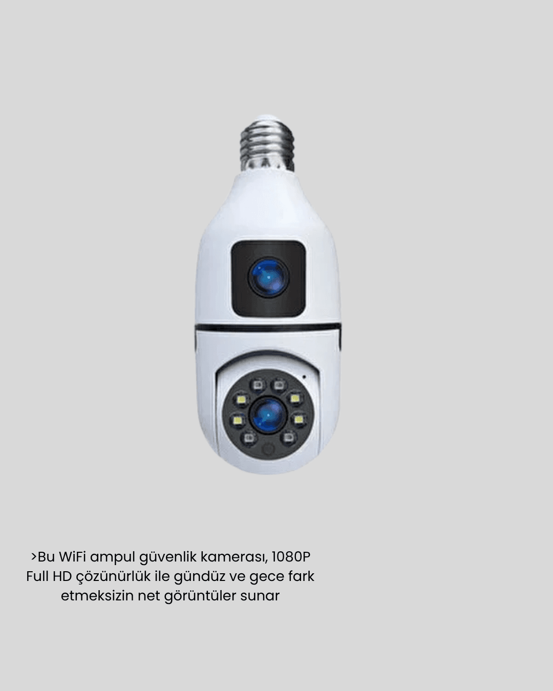 Ampul Tipi WiFi Kamera 2MP Lensli Full HD Görüntü ve Akıllı Hareket Algılama 5