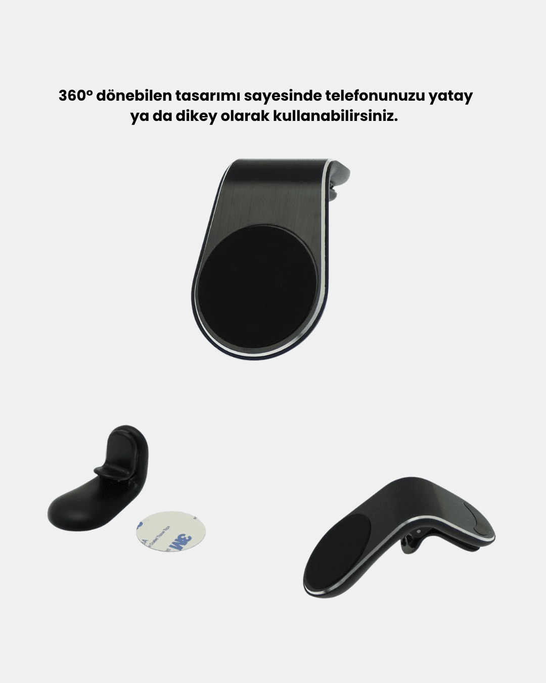 Manyetik Araç Telefon Tutucu 360° Dönebilen ve Sarsıntısız Güçlü Mıknatıslı 5