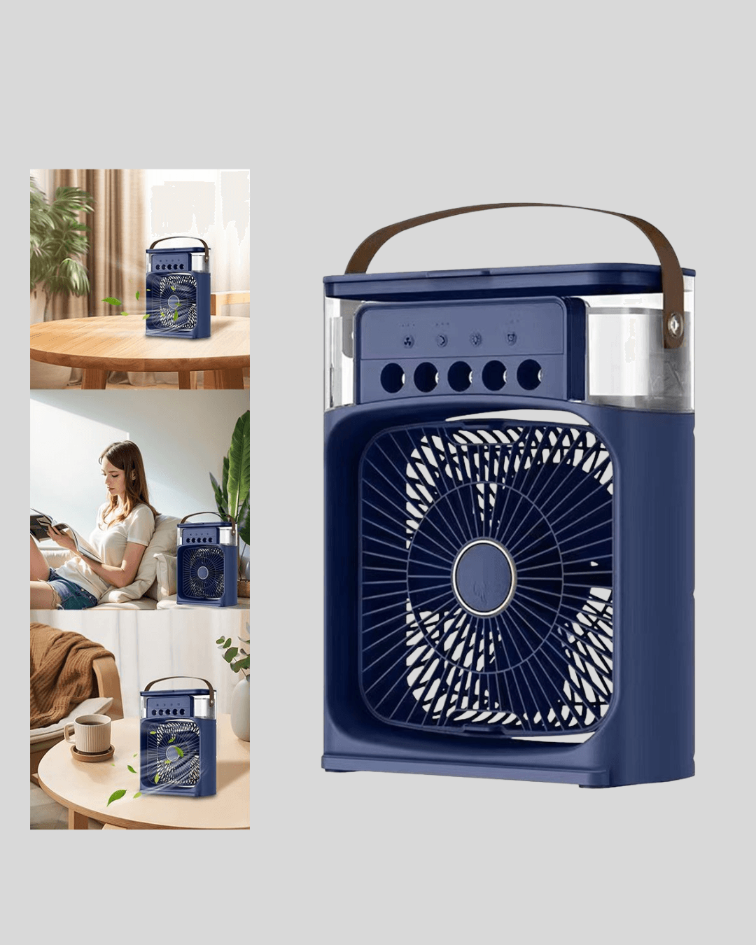 Sessiz Çalışan Turbo Fan Güçlü Hava Akışlı Masa Üstü Vantilatör 5