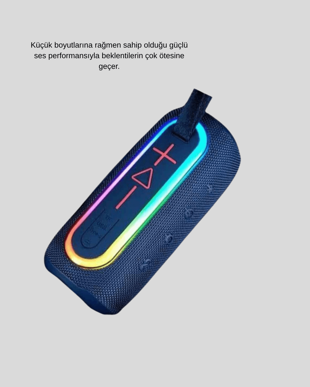 Mini Mavi Bluetooth Hoparlör Şık Görünüm ve Taşınabilir Güçlü Ses 5