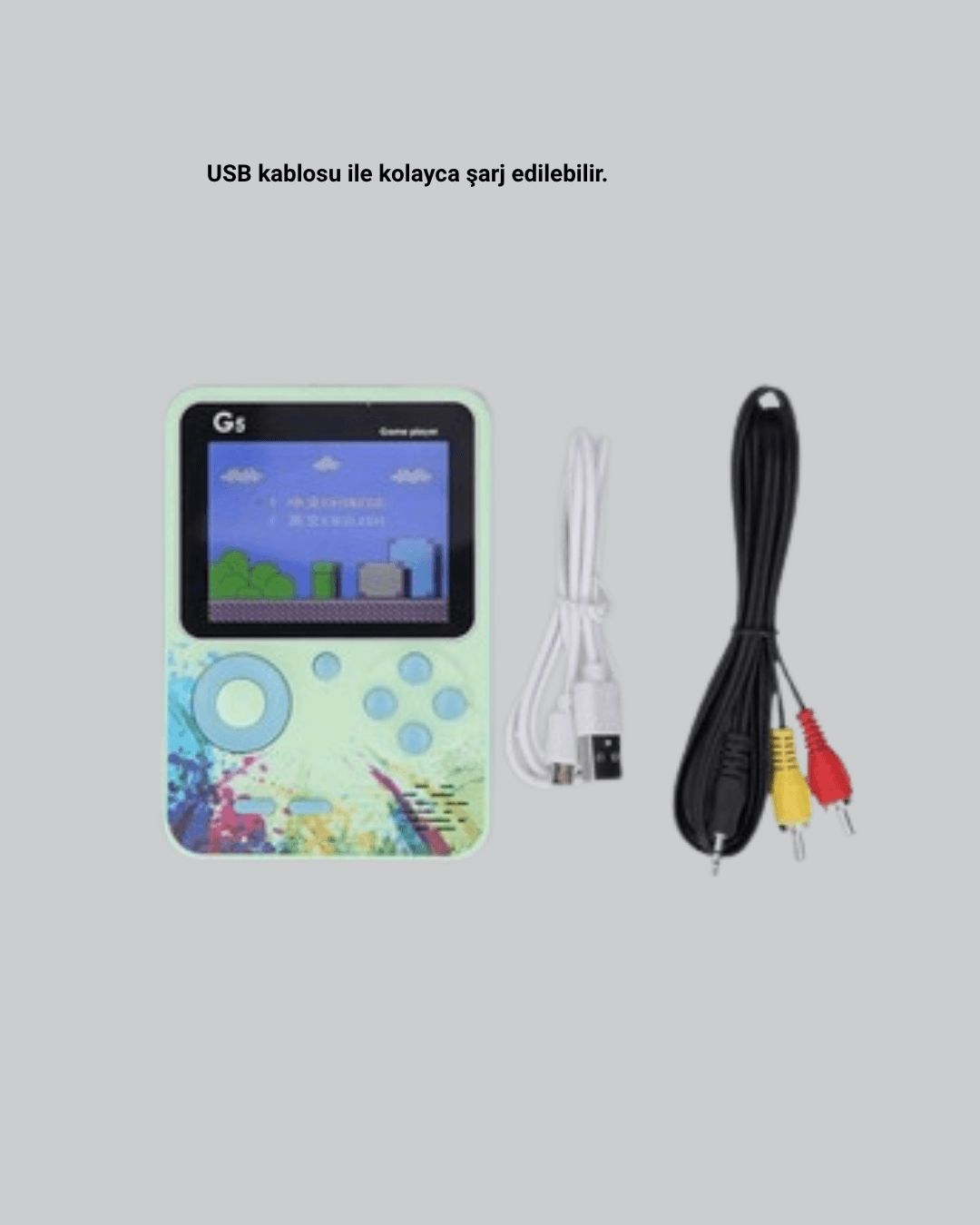 G5 Taşınabilir Retro Game Box 500 Oyunlu Şarjlı Mini Oyun Konsolu 5